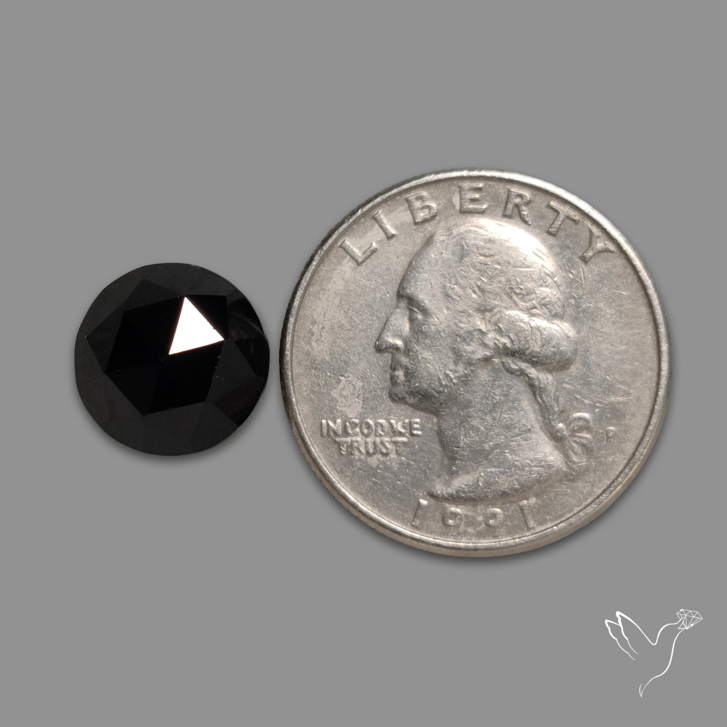 Rose Cut Black Spinel