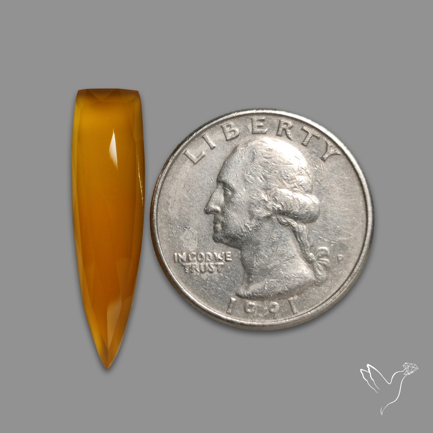 Rose Cut Carnelian Agate Long