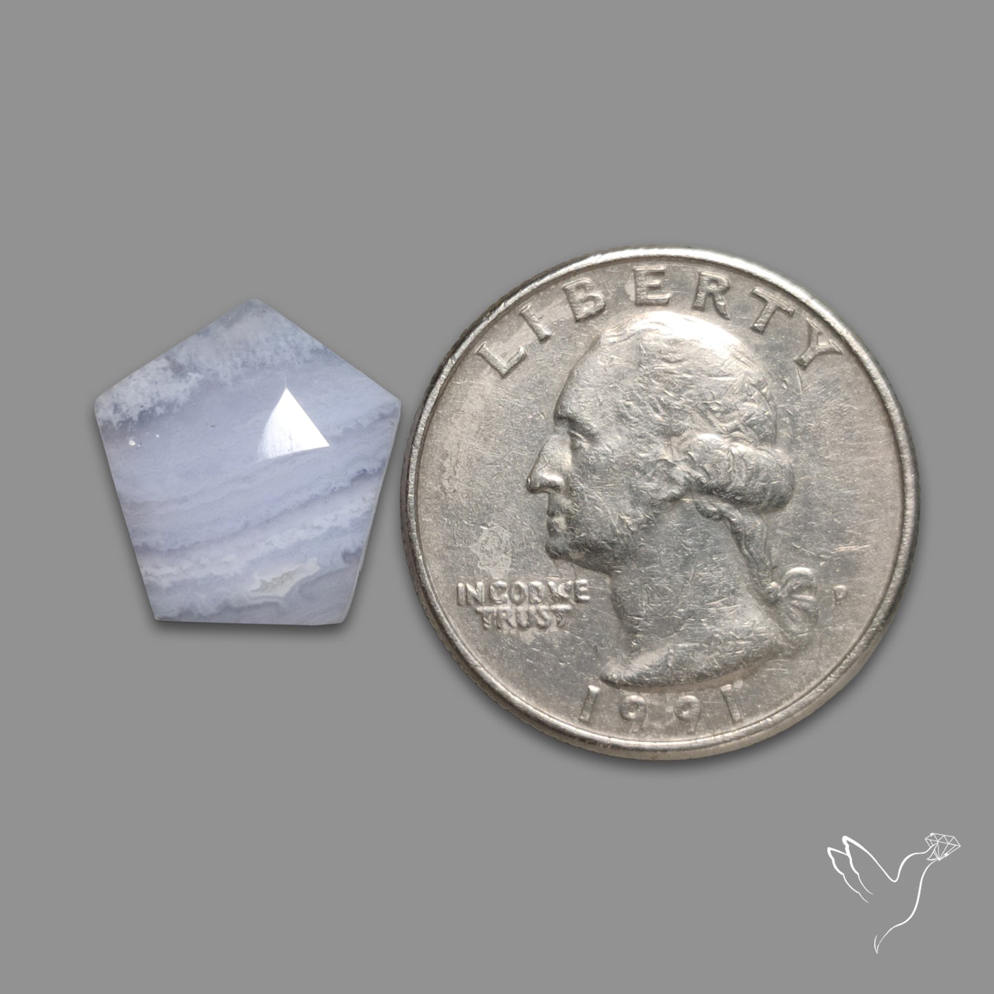 Rose Cut Blue Lace Agate
