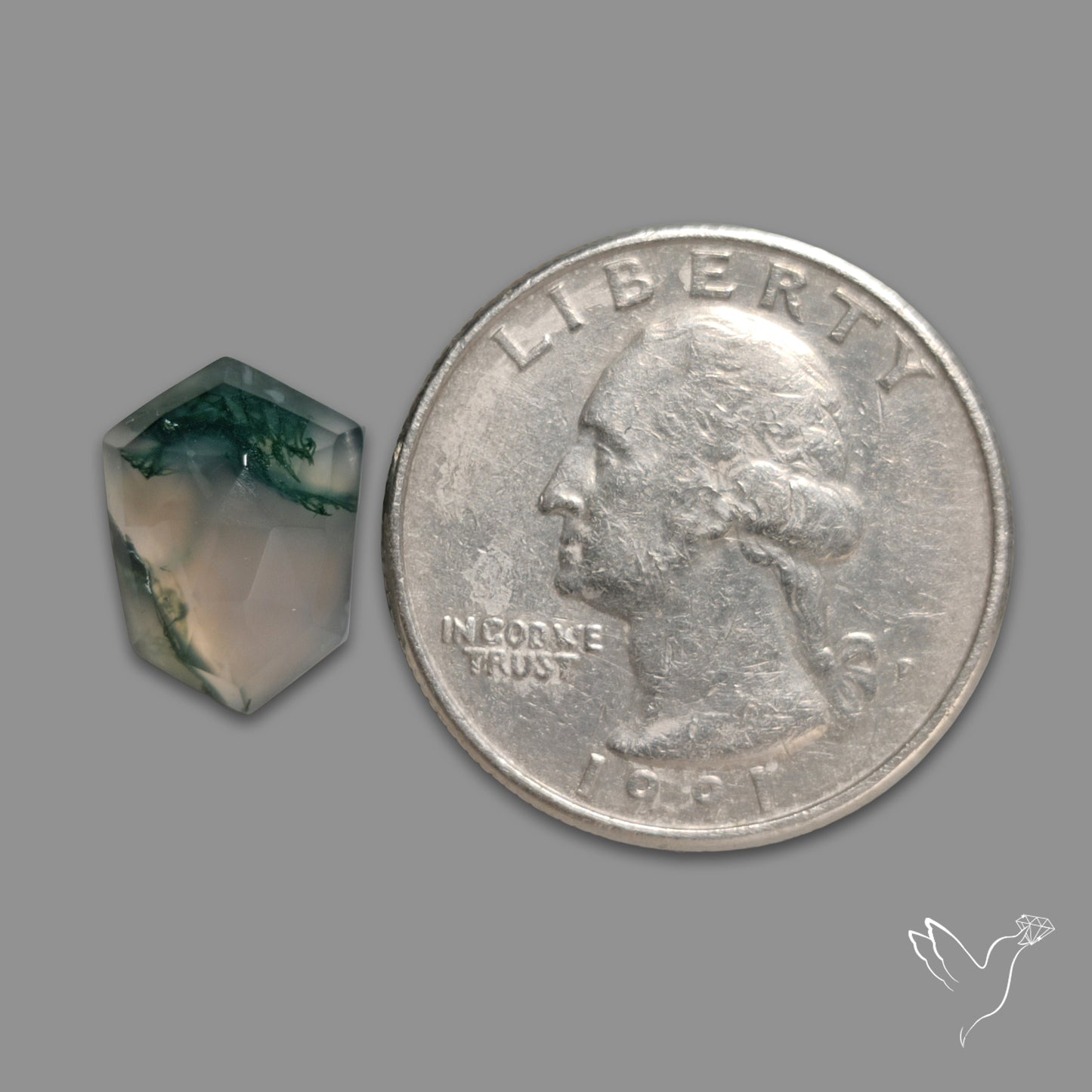 Rose Cut Moss Agate
