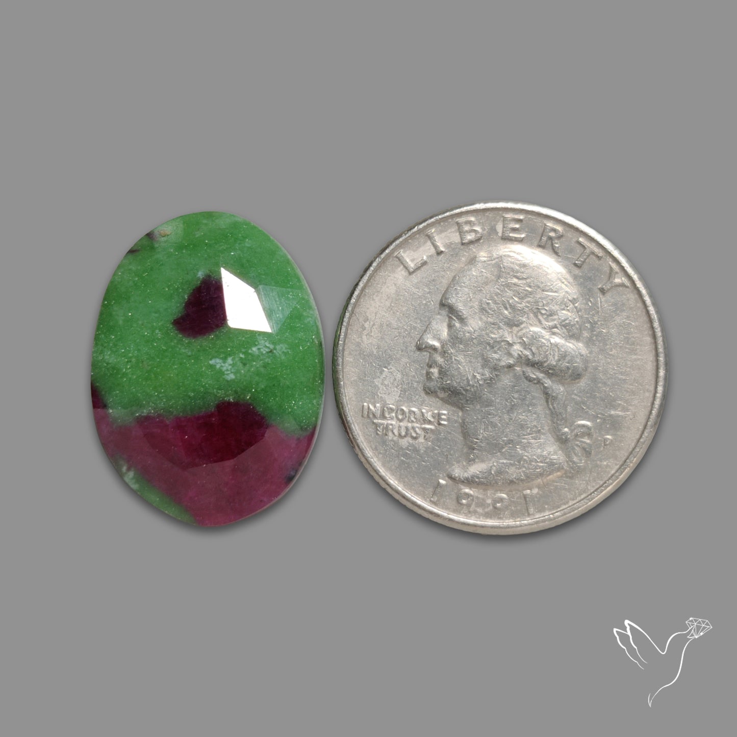 Rose Cut Ruby In Zoisite