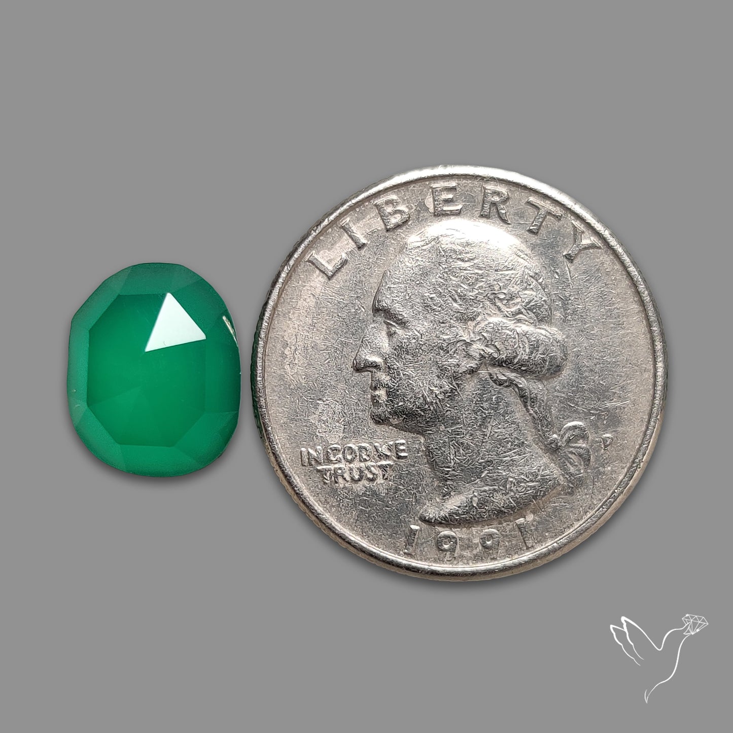 Rose Cut Chrome Chalcedony