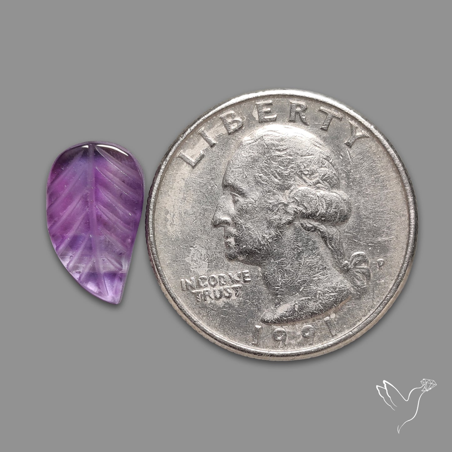 Amethyst Leaf Carving