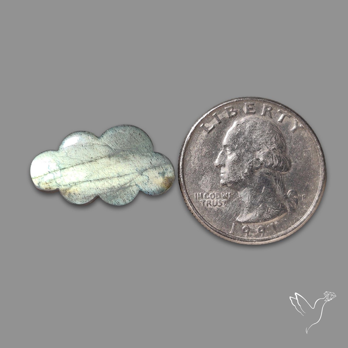 Flashy Labradorite Cloud Carving