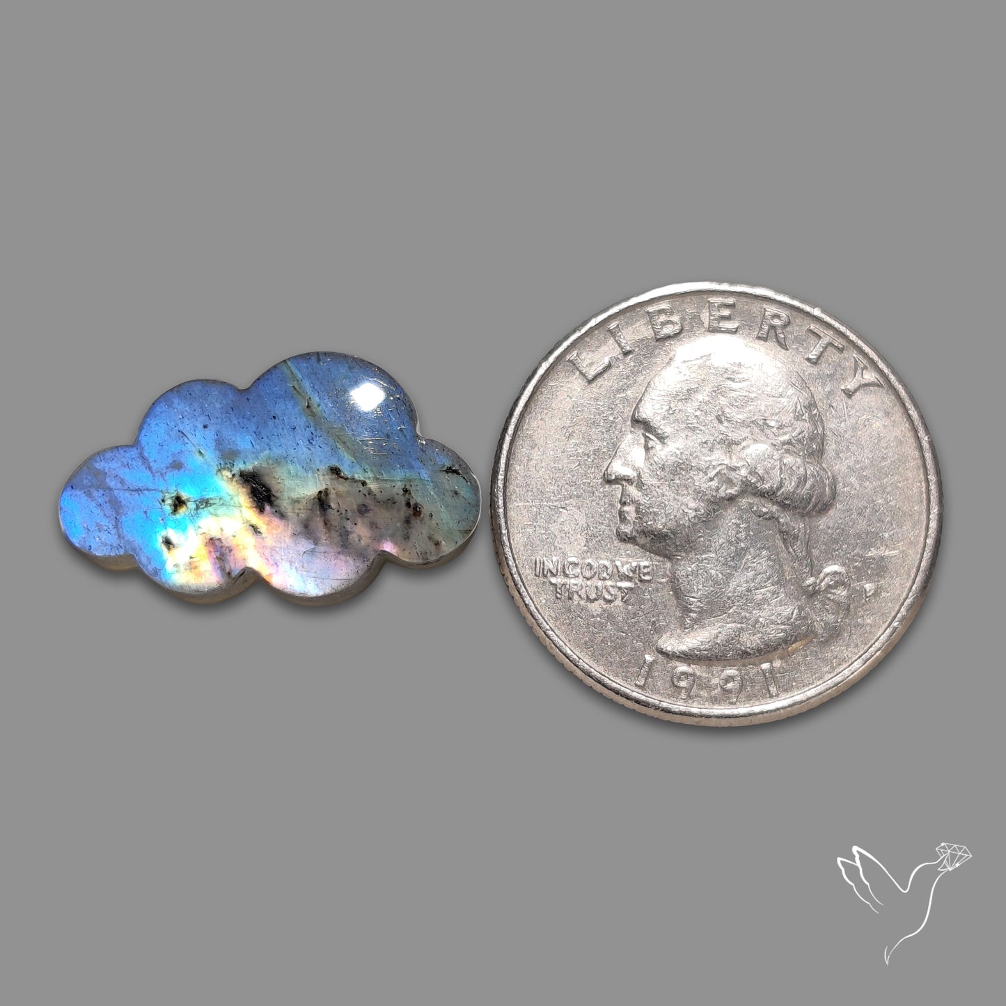 Blue Labradorite Cloud Carving