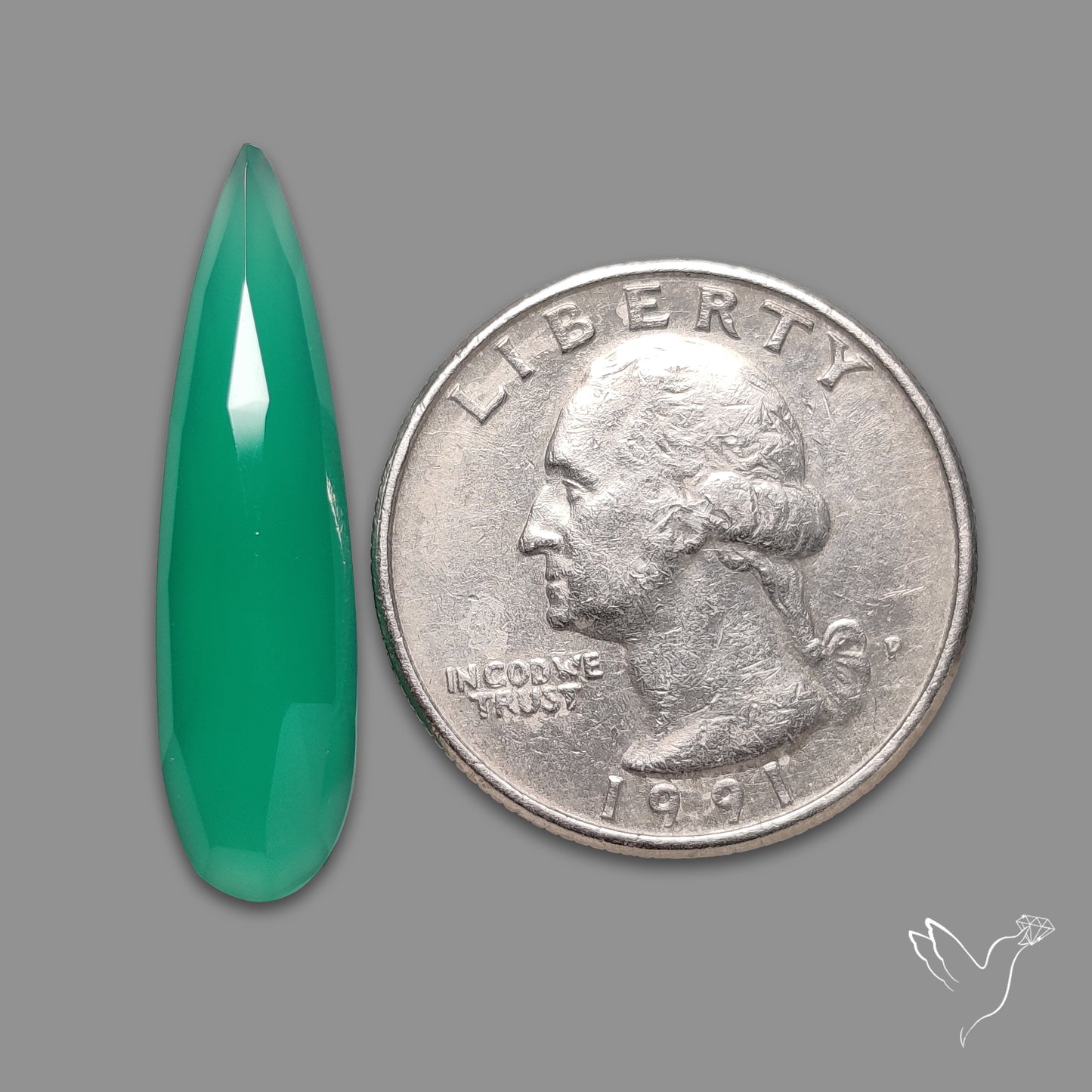 Rose Cut Chrome Chalcedony
