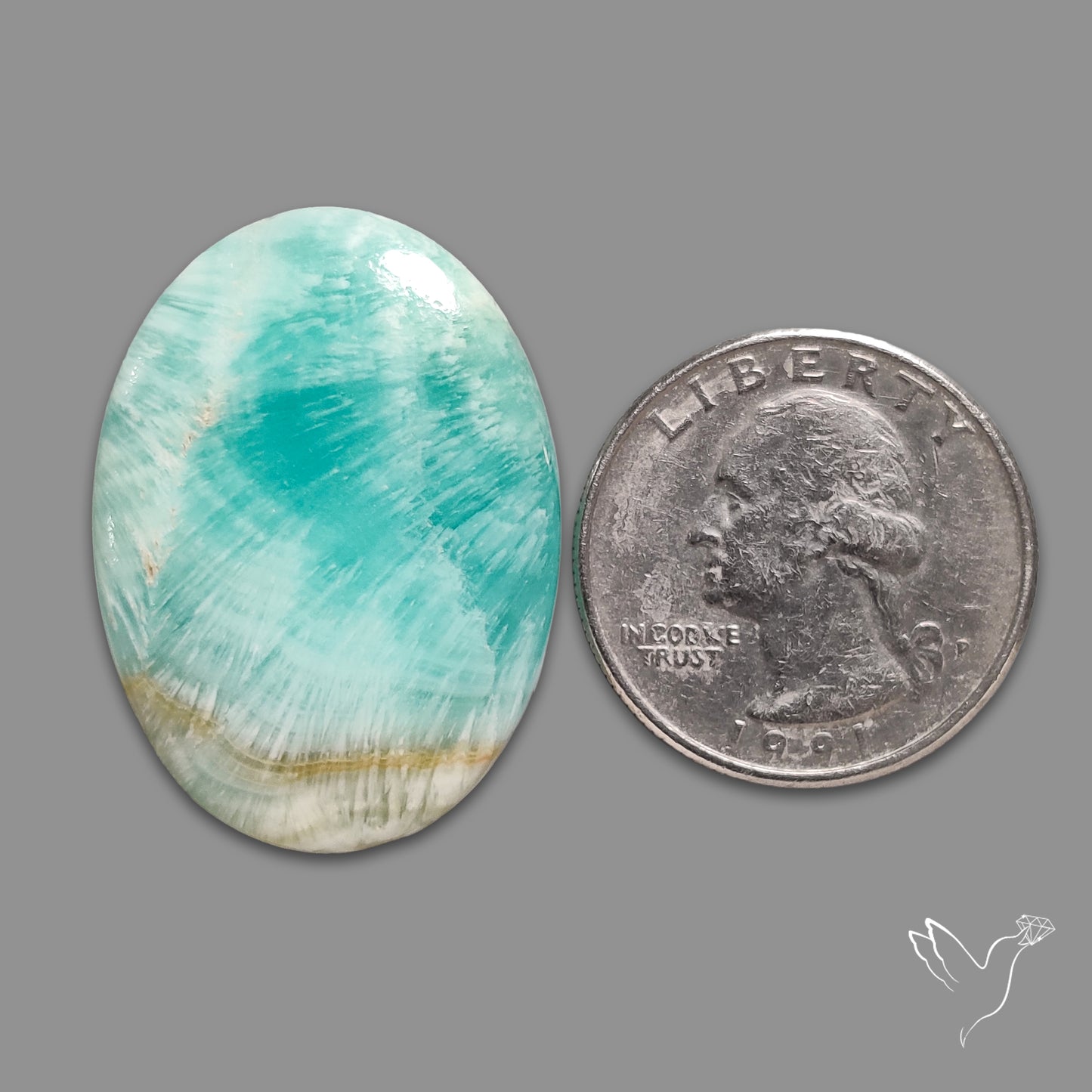 Caribbean Calcite Cabochon