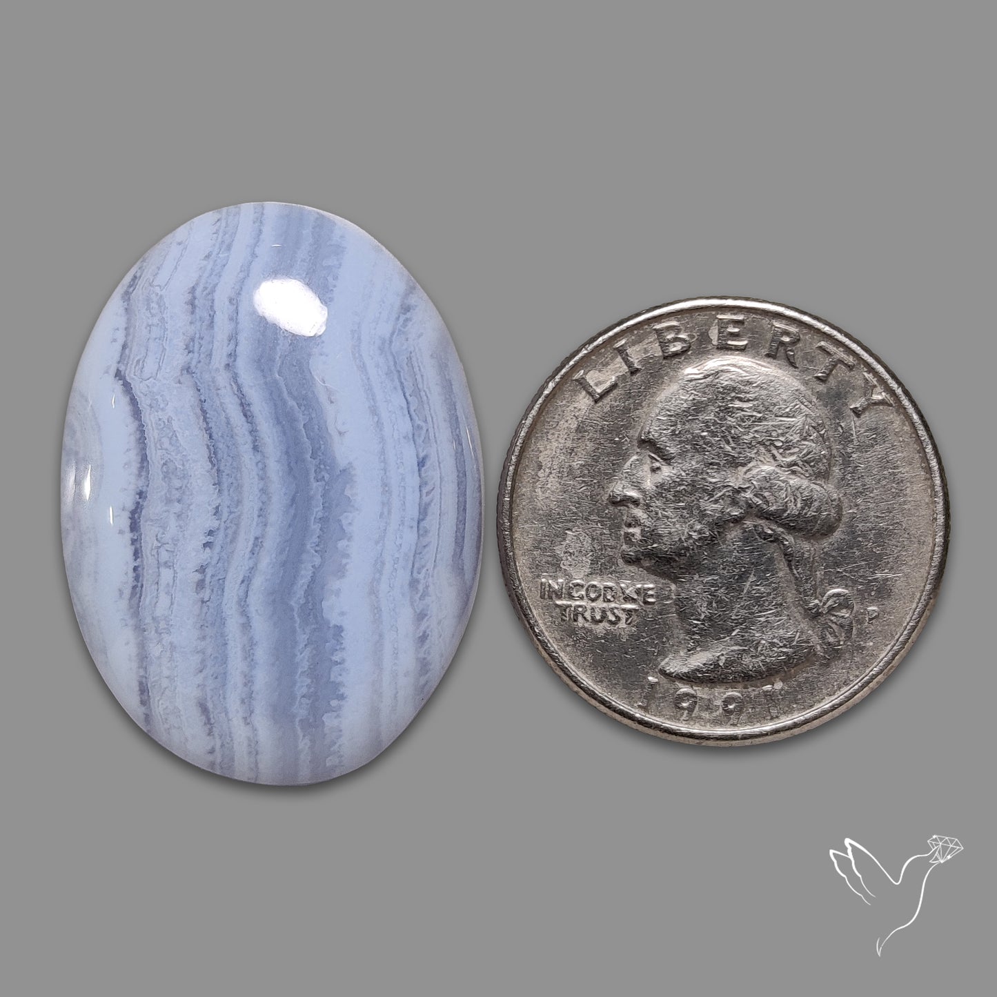 Blue Lace Agate Cabochon