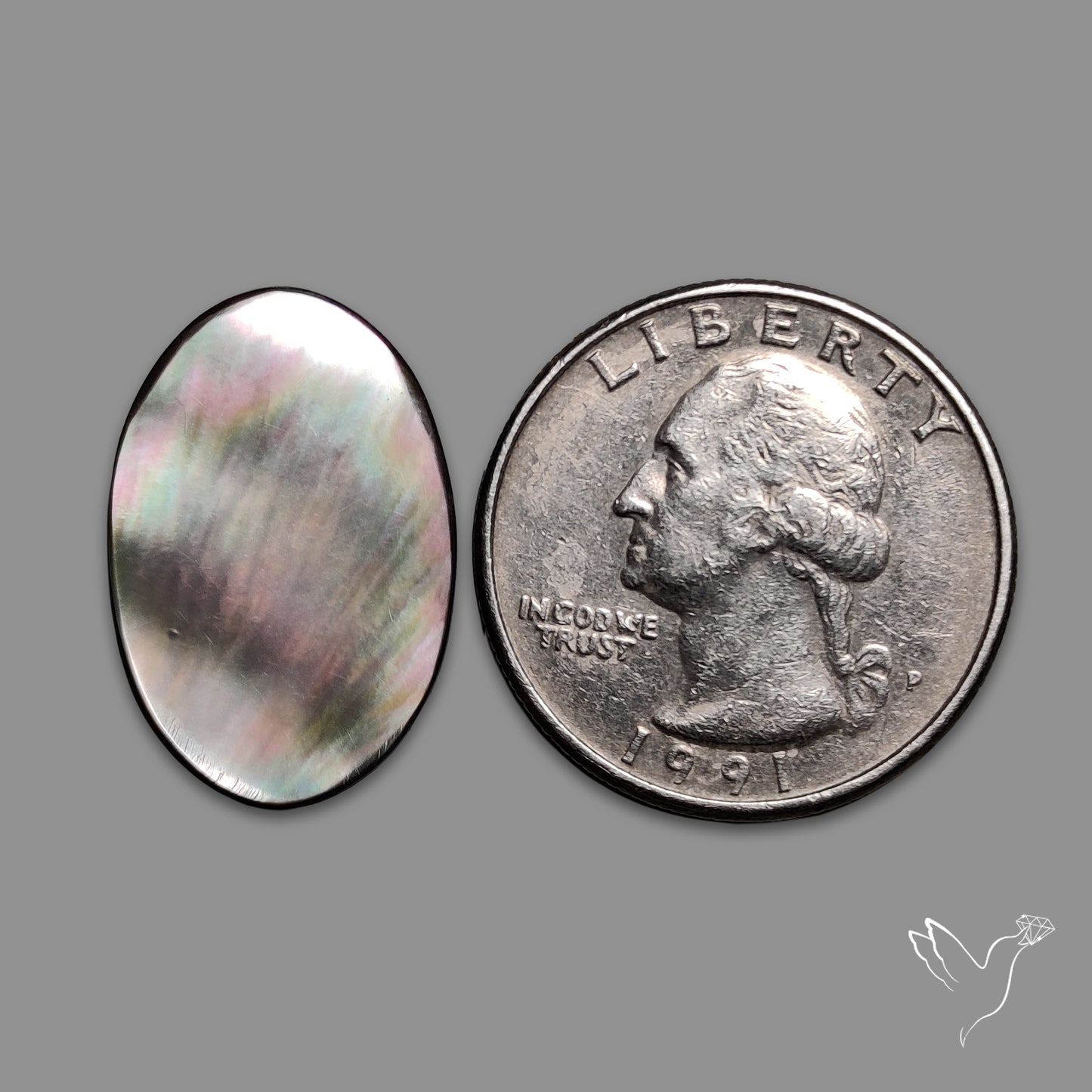 Black Mother Of Pearl Cabochon