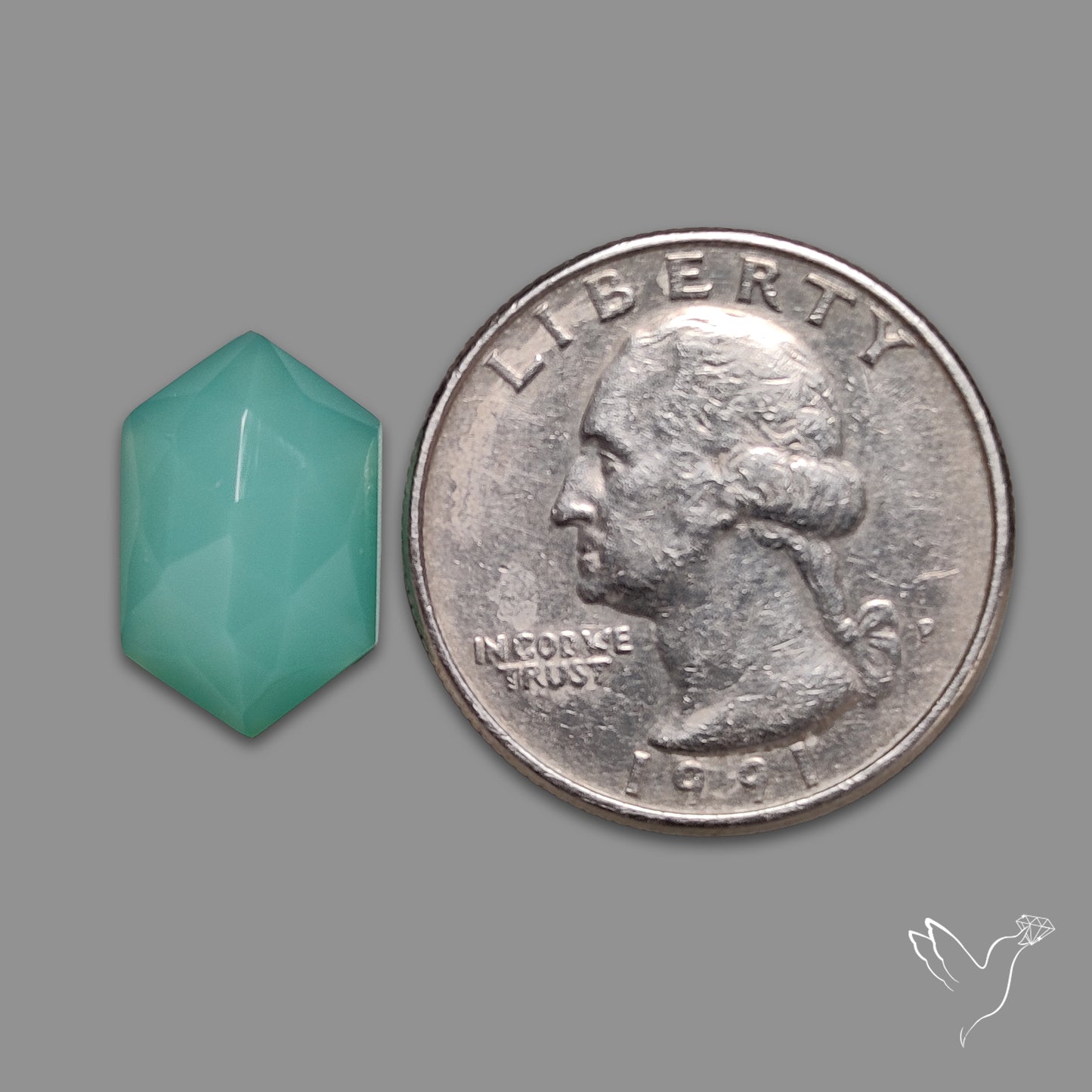 Step Cut Aqua Chalcedony