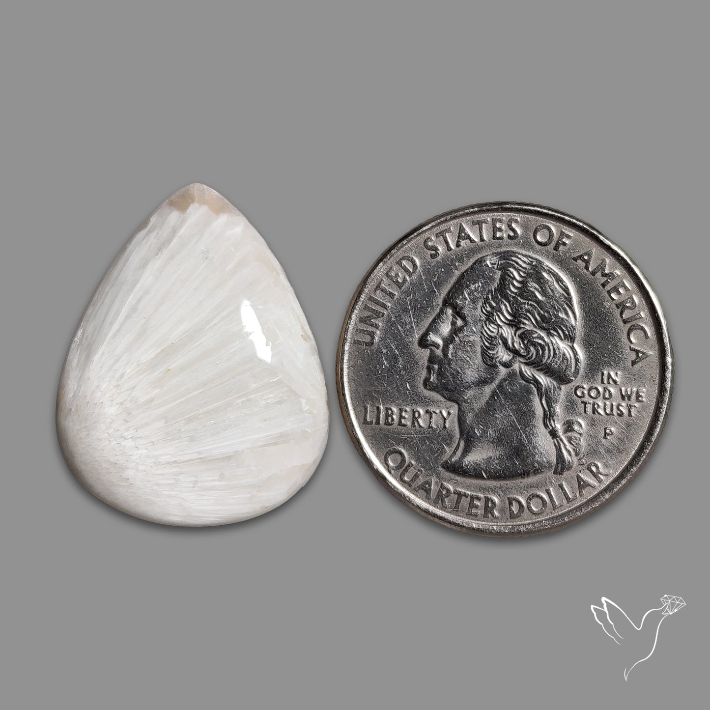 White Scolecite Cabochon