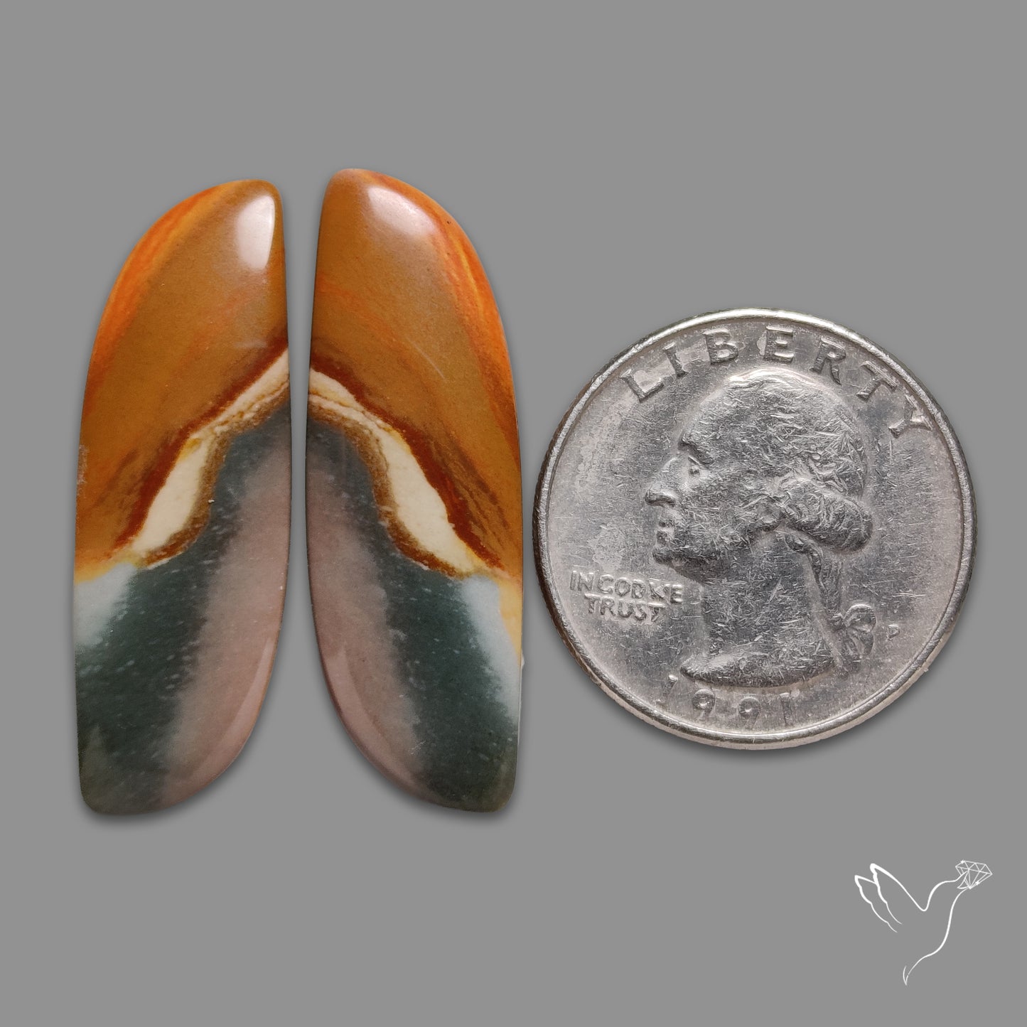 Polychrome Jaspers Pair