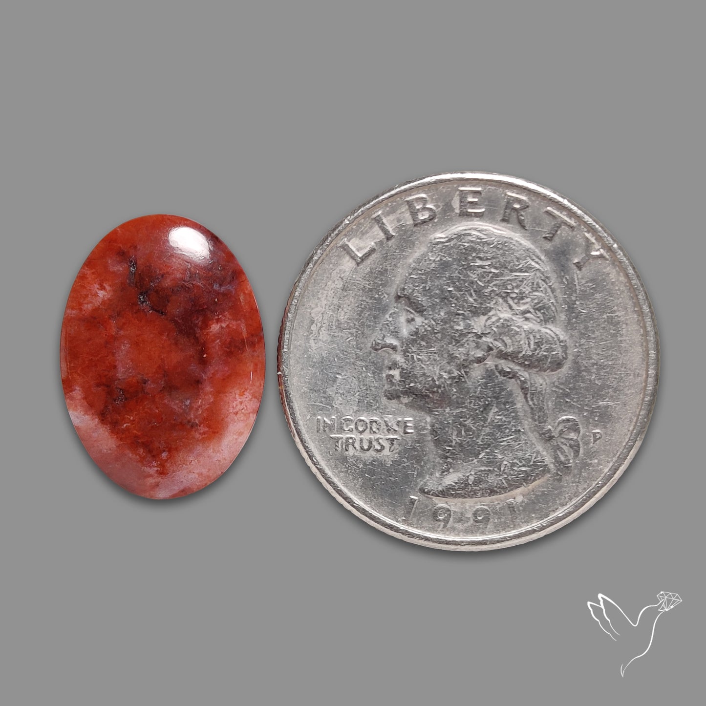 Red Petrified Wood Cabochon