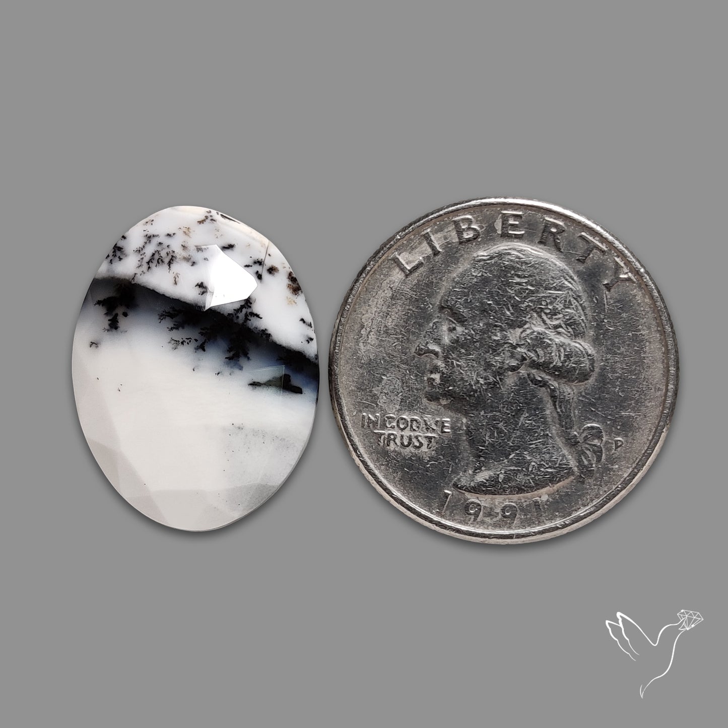 Rose Cut Dendritic Opal