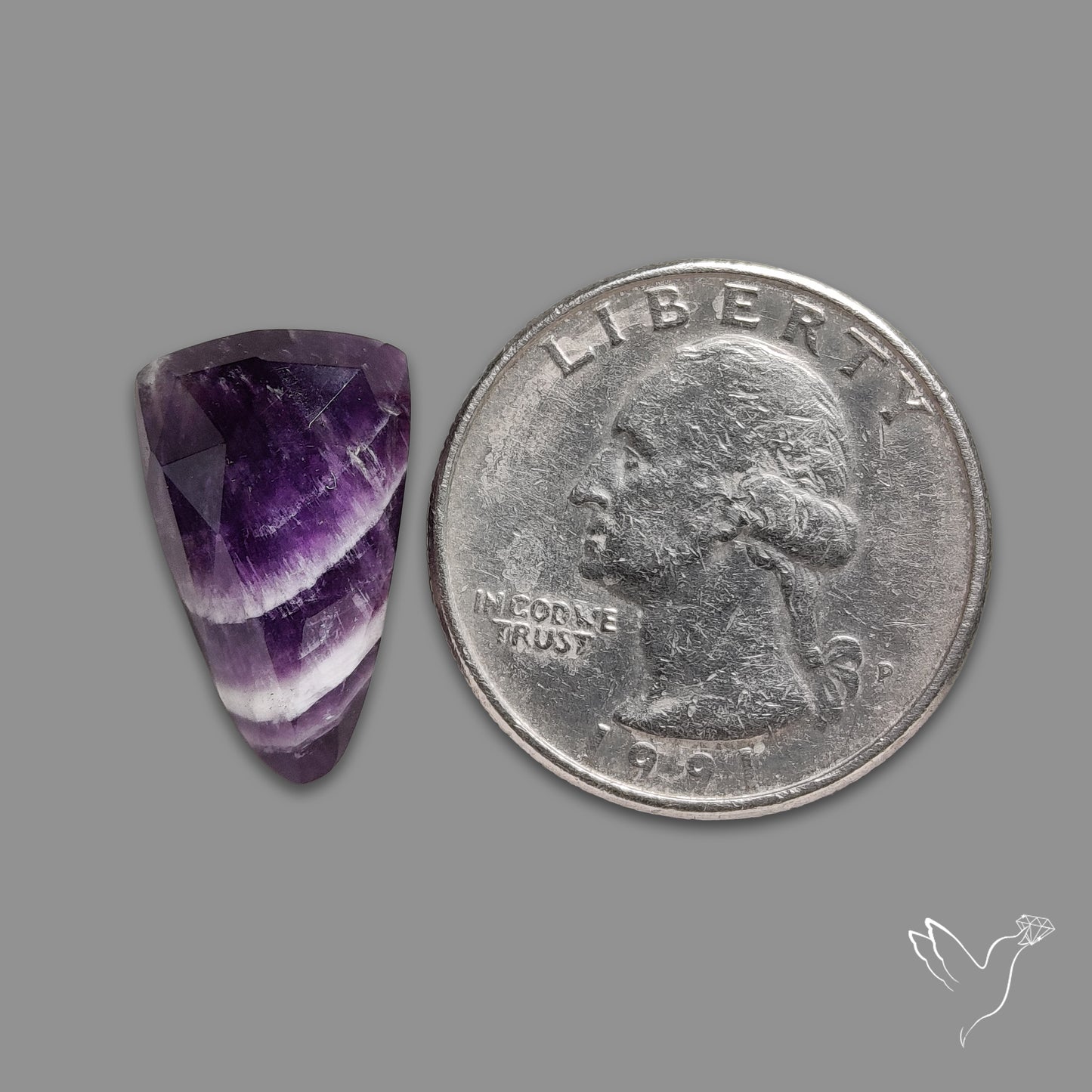 Rose Cut Chevron Amethyst