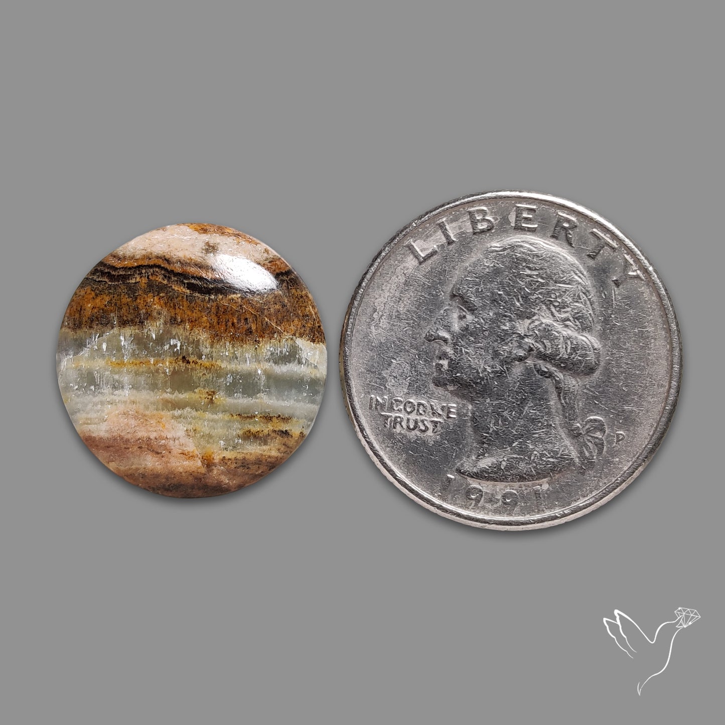 Lemurian Calcite Cabochon