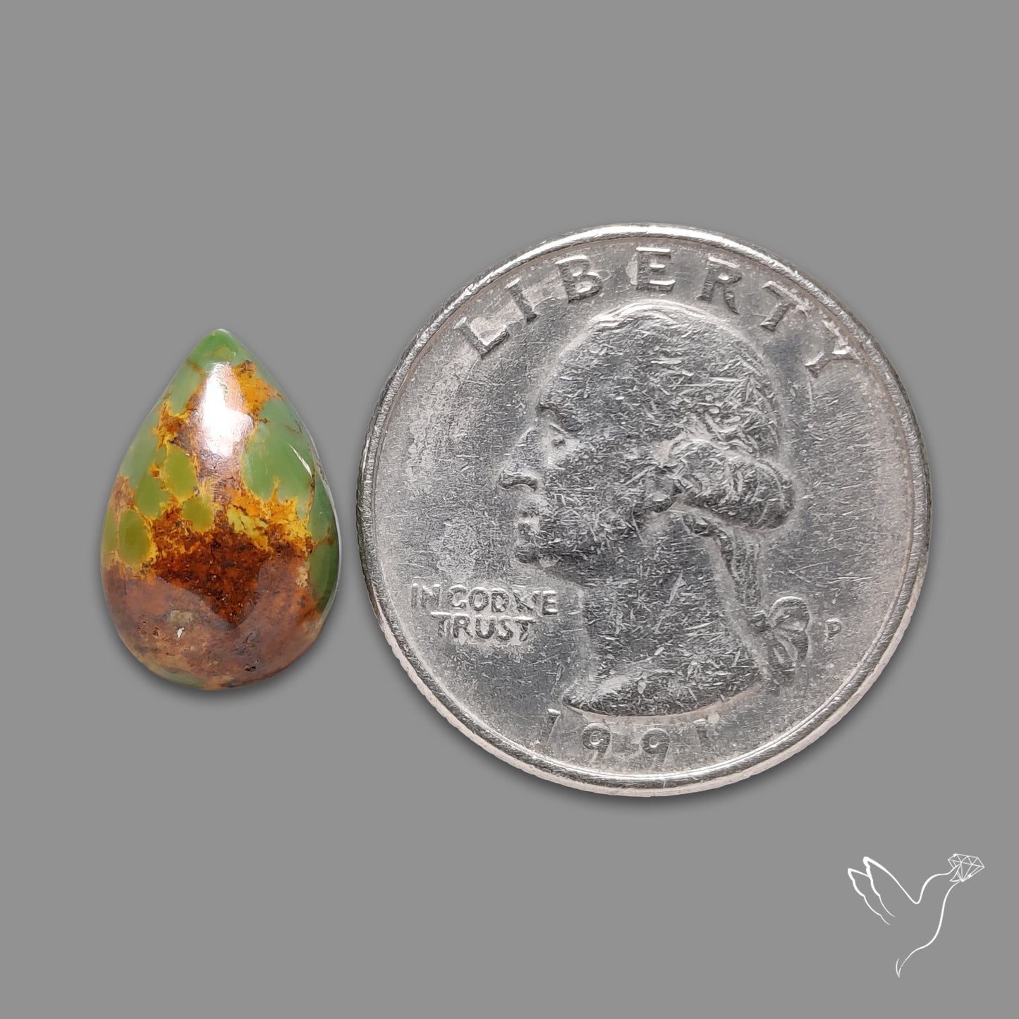Hubei Green Turquoise Cabochon