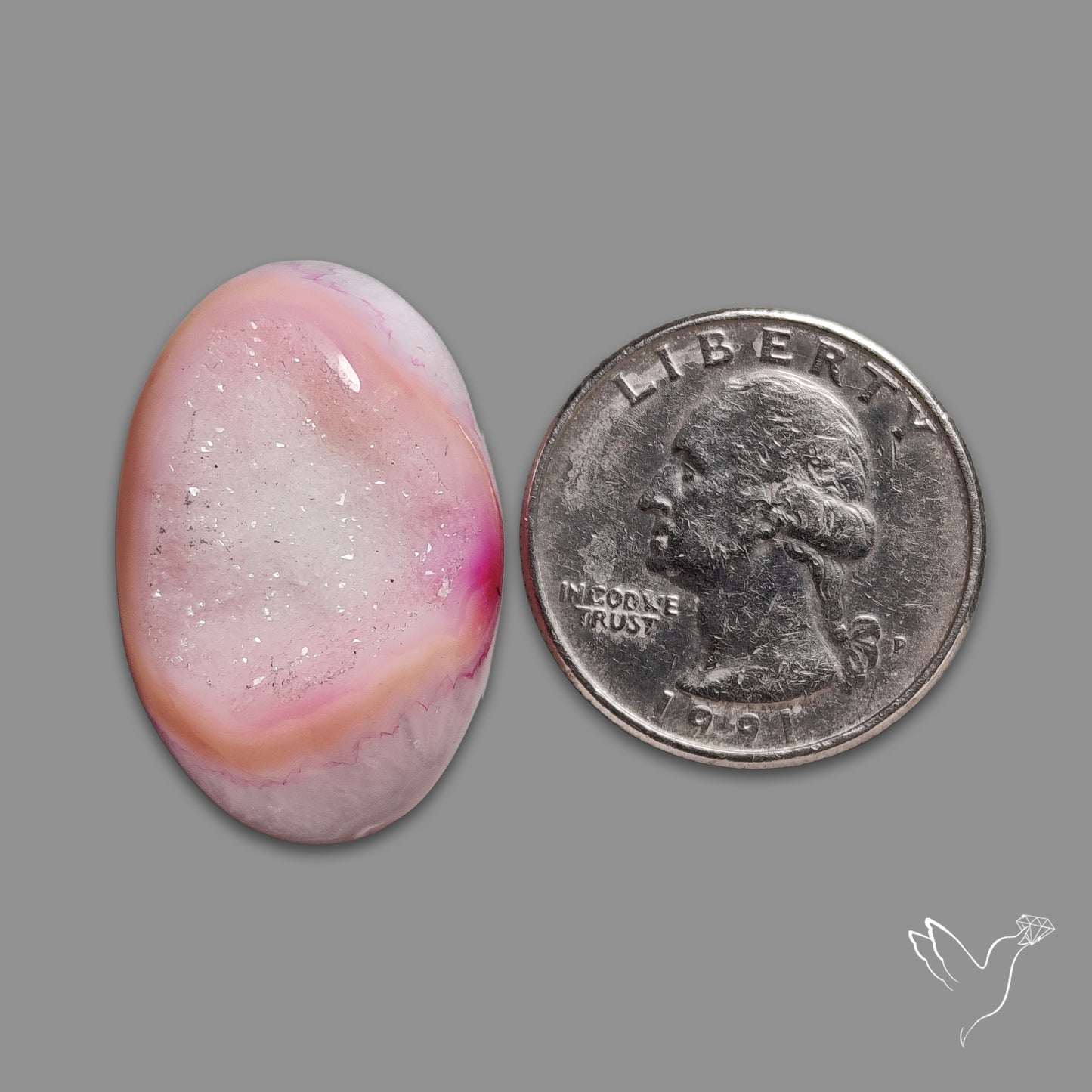 Pink Chalcedony Druzy Rani Chalcedony