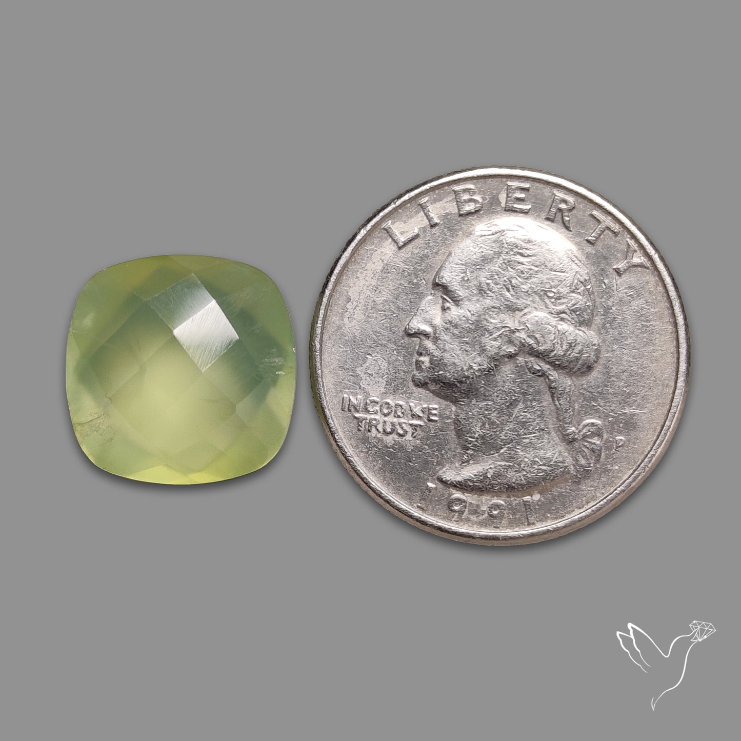 Checkerboard Cut Prehnite