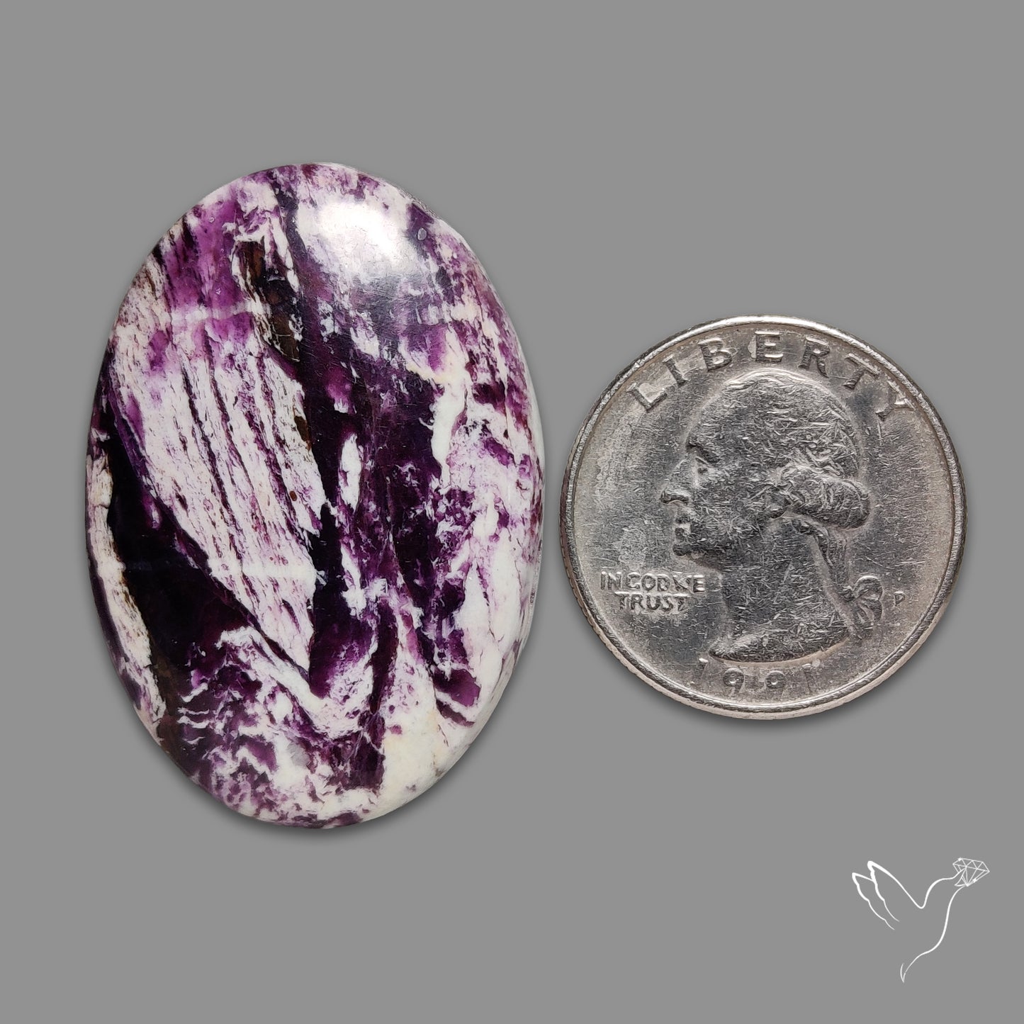 Rare Kammererite Cabochon Deep Purple Gemstone