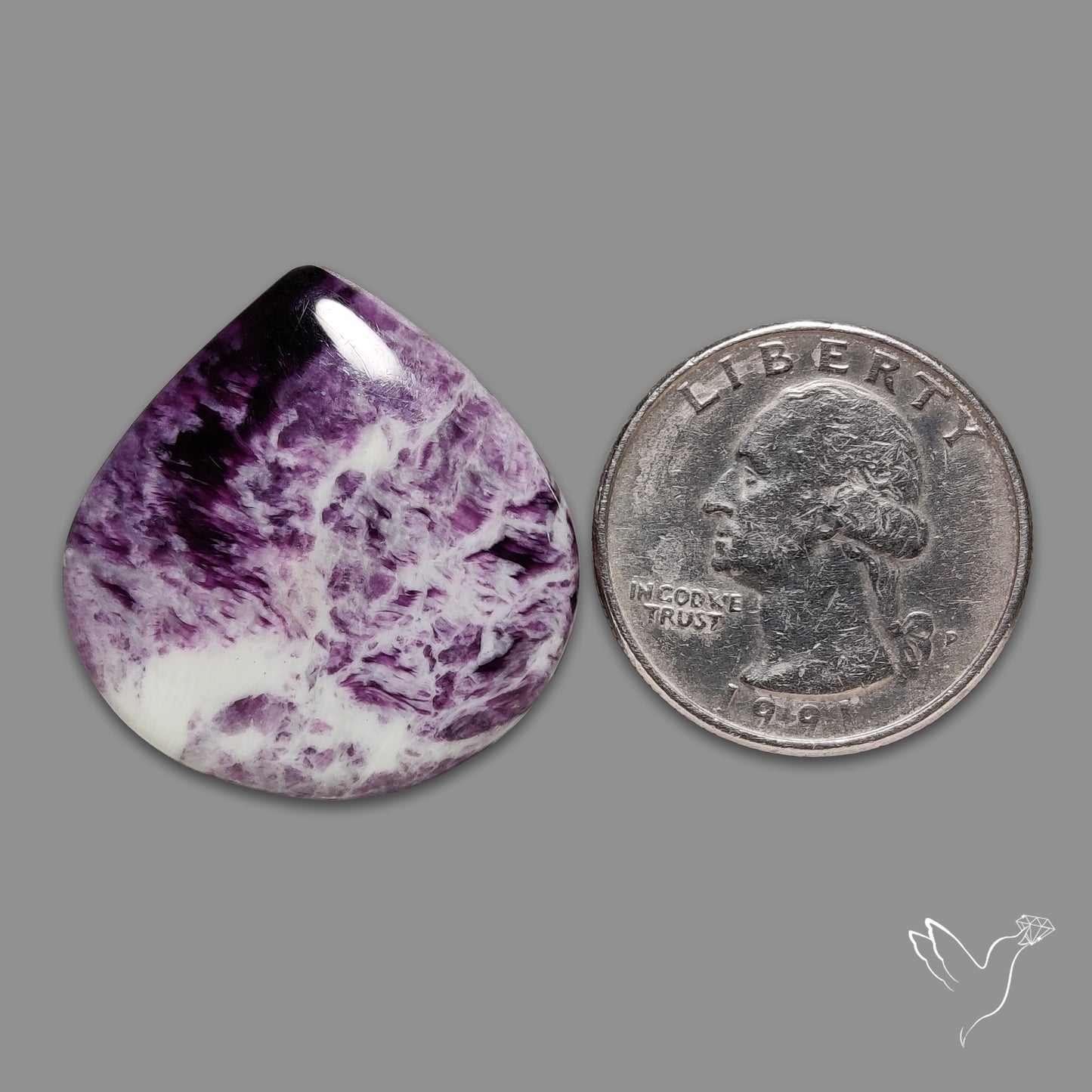 Rare Kammererite Cabochon Deep Purple Gemstone