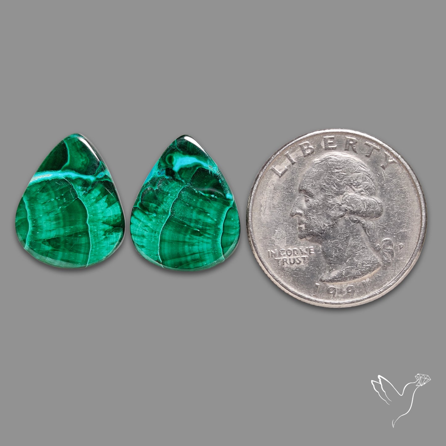 Chrysocolla In Malachite Pair