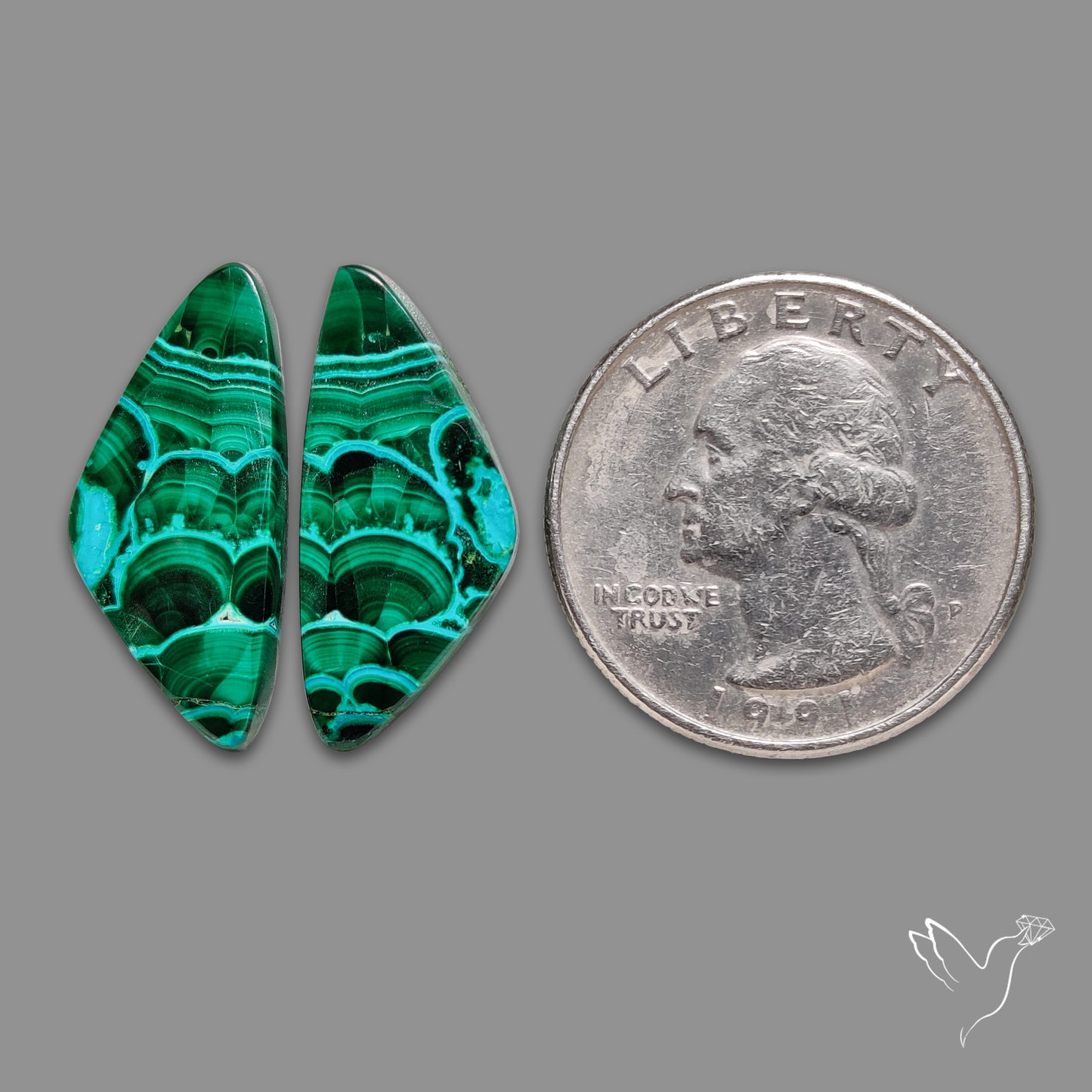 Chrysocolla In Malachite Pair