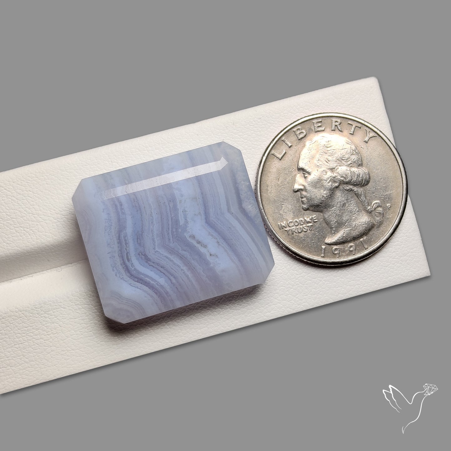 Faceted Blue Lace Agate