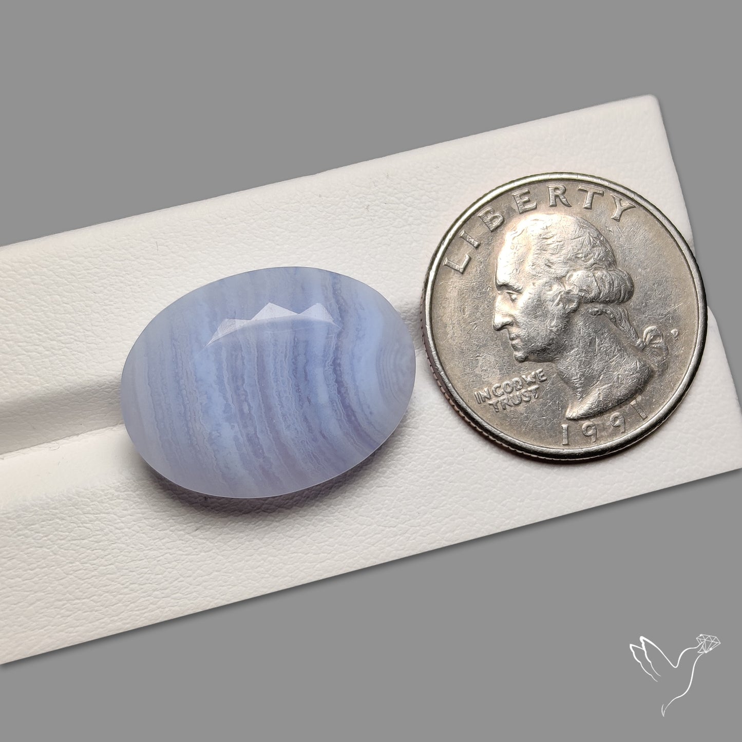 Faceted Blue Lace Agate