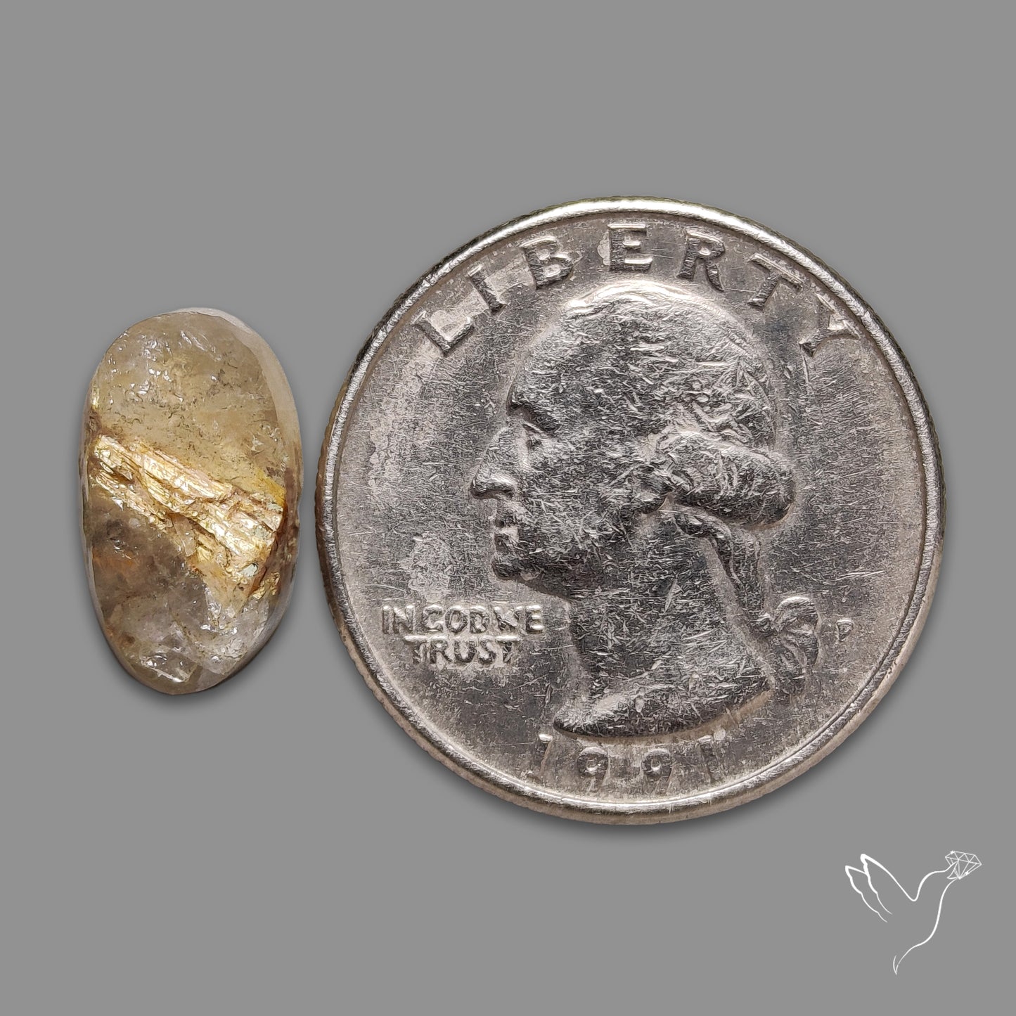 Raw Face Golden Rutilated Quartz