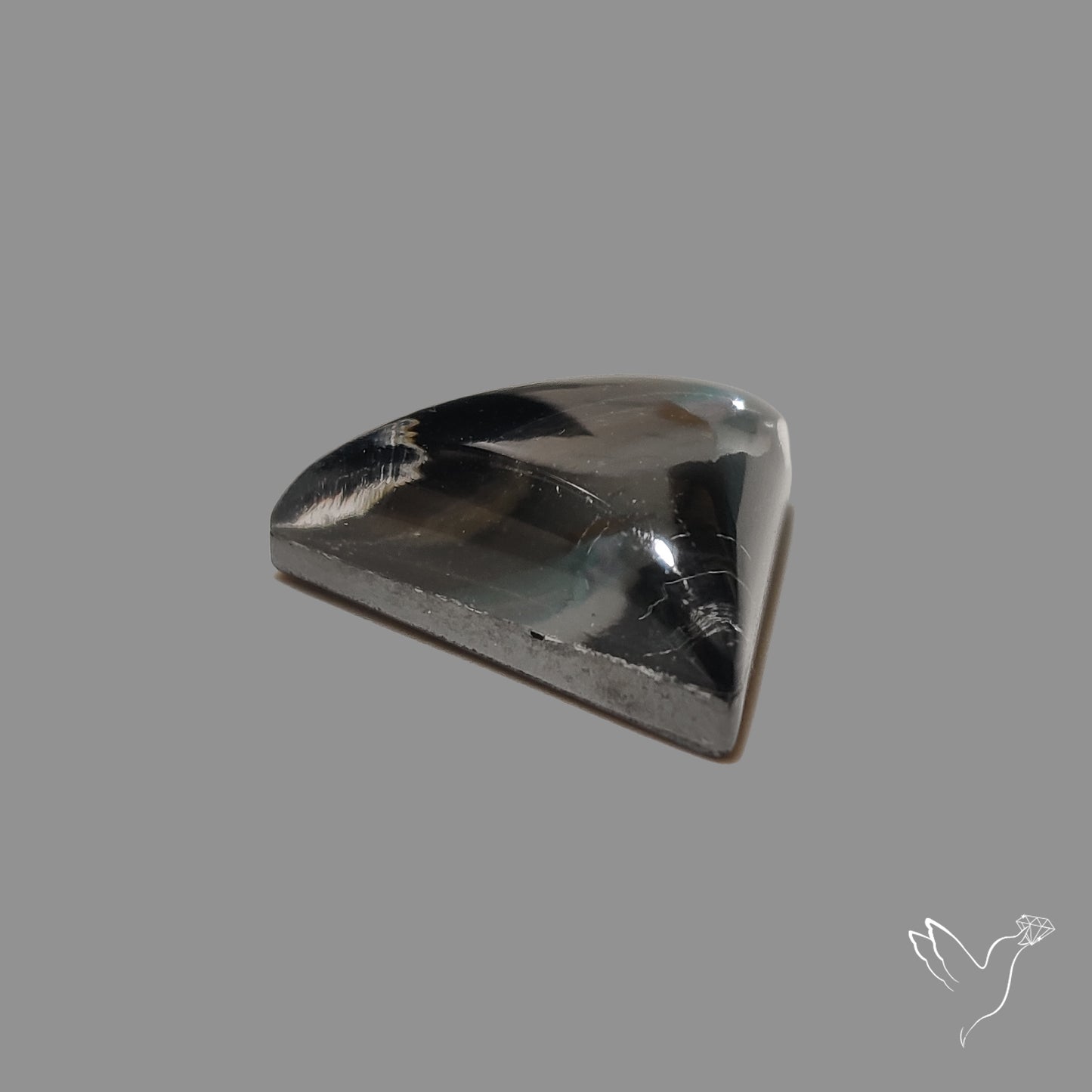 Hematite with Quartz Doublet Cabochon