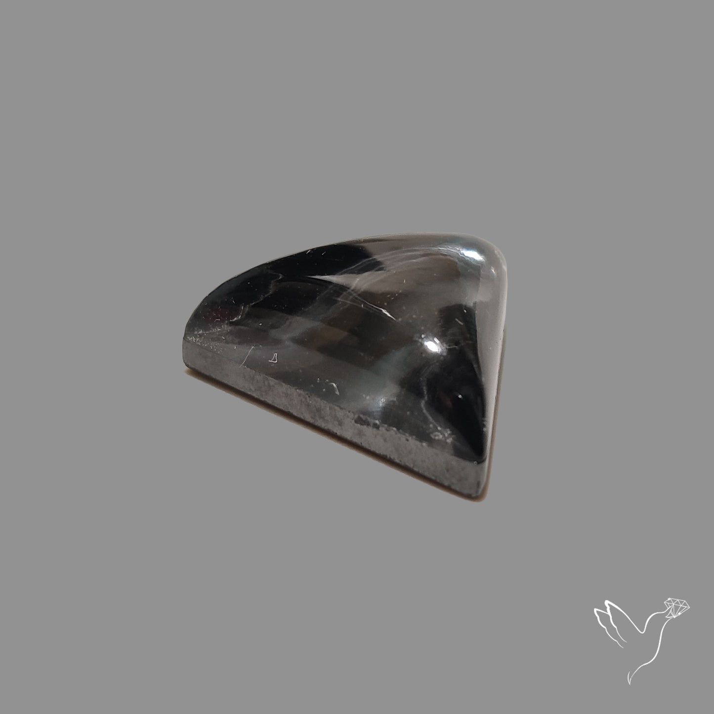 Hematite with Quartz Doublet Cabochon