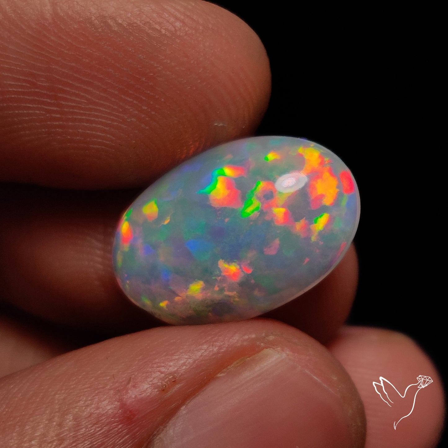 Ethiopian Opal Cabochon Rare Pin Dot Fire