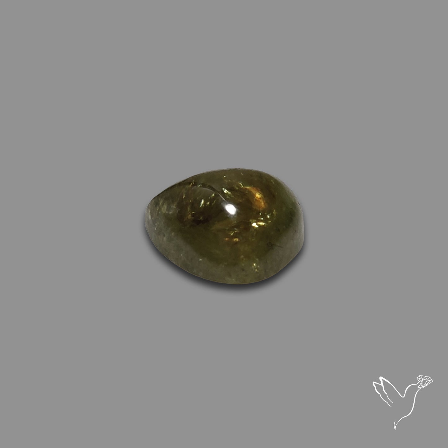 Rare Ural Demantoid Garnet Cabochon