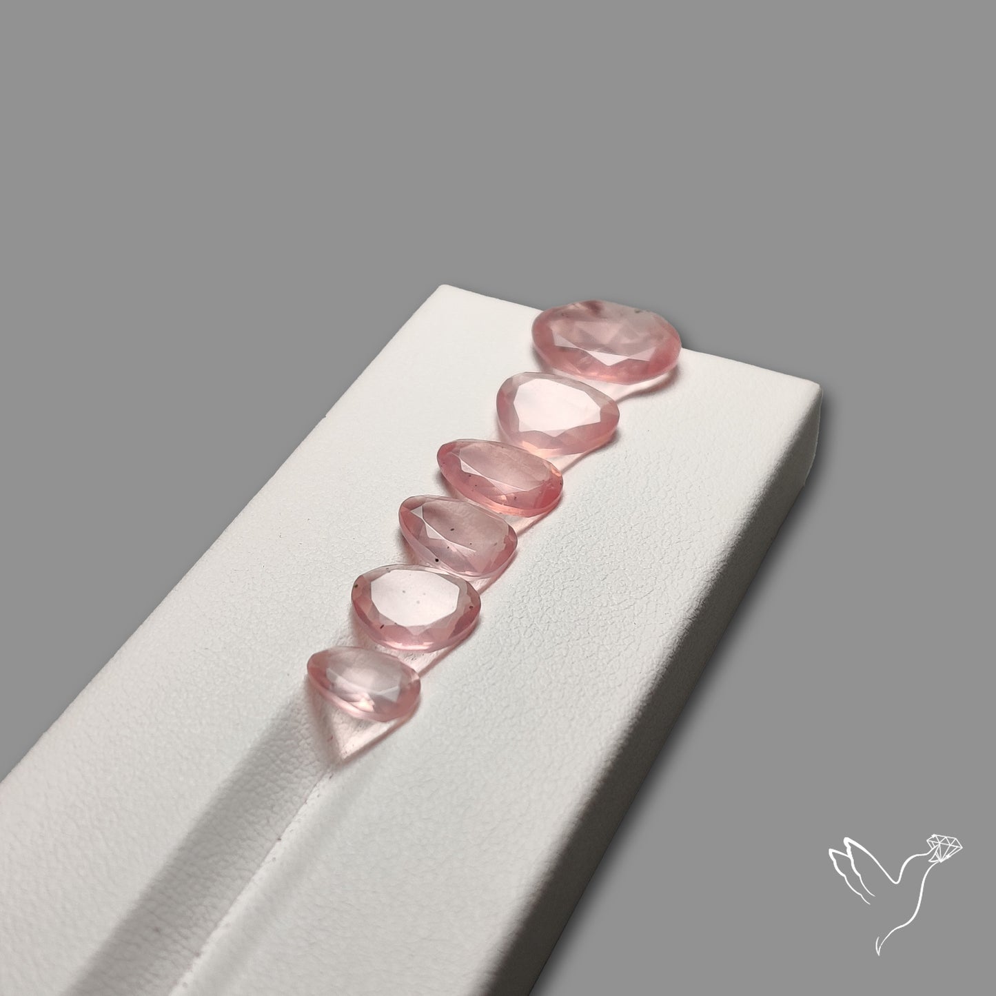 AAA Rose Quartz Rose Cut Faceted Lot