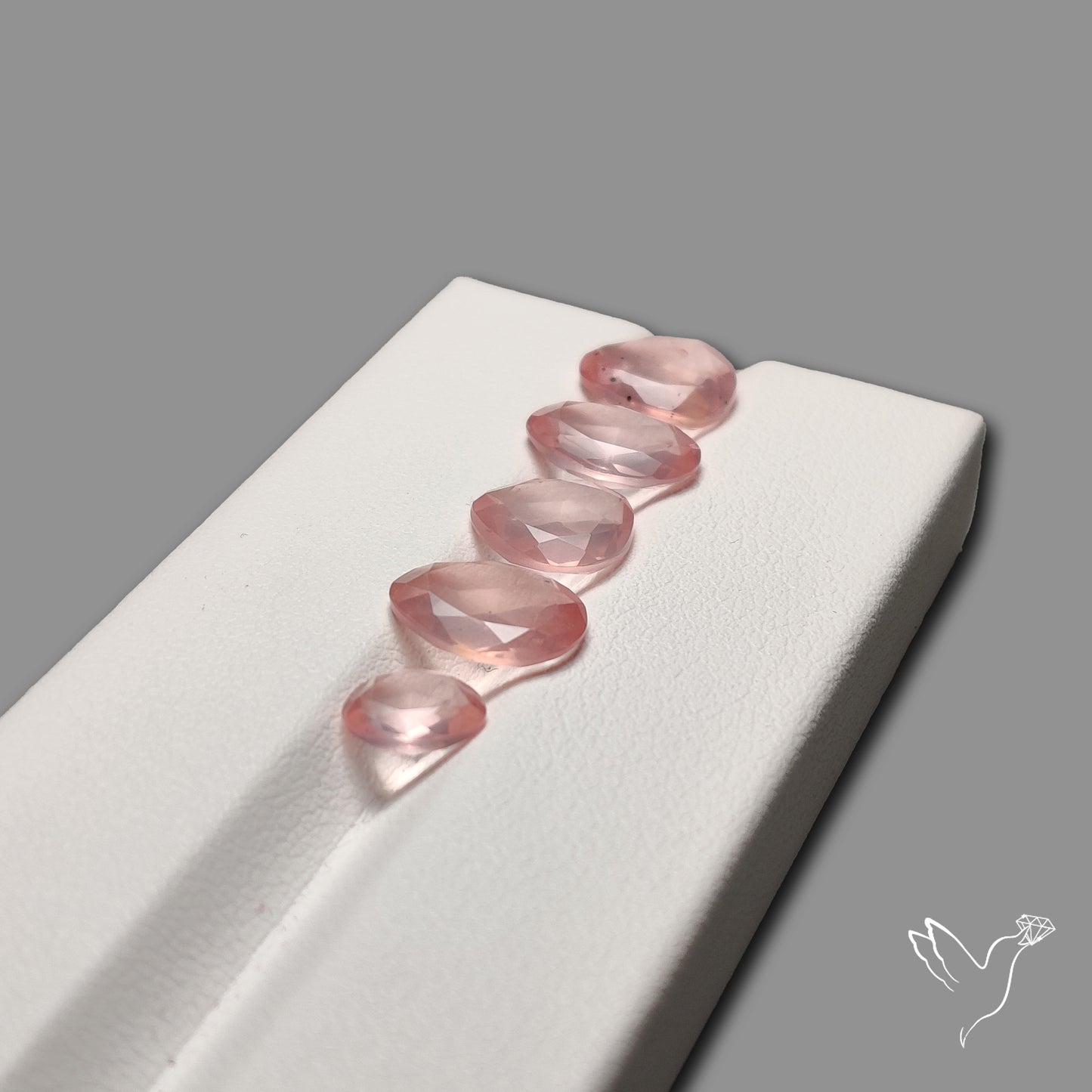 AAA Rose Quartz Rose Cut Faceted Lot