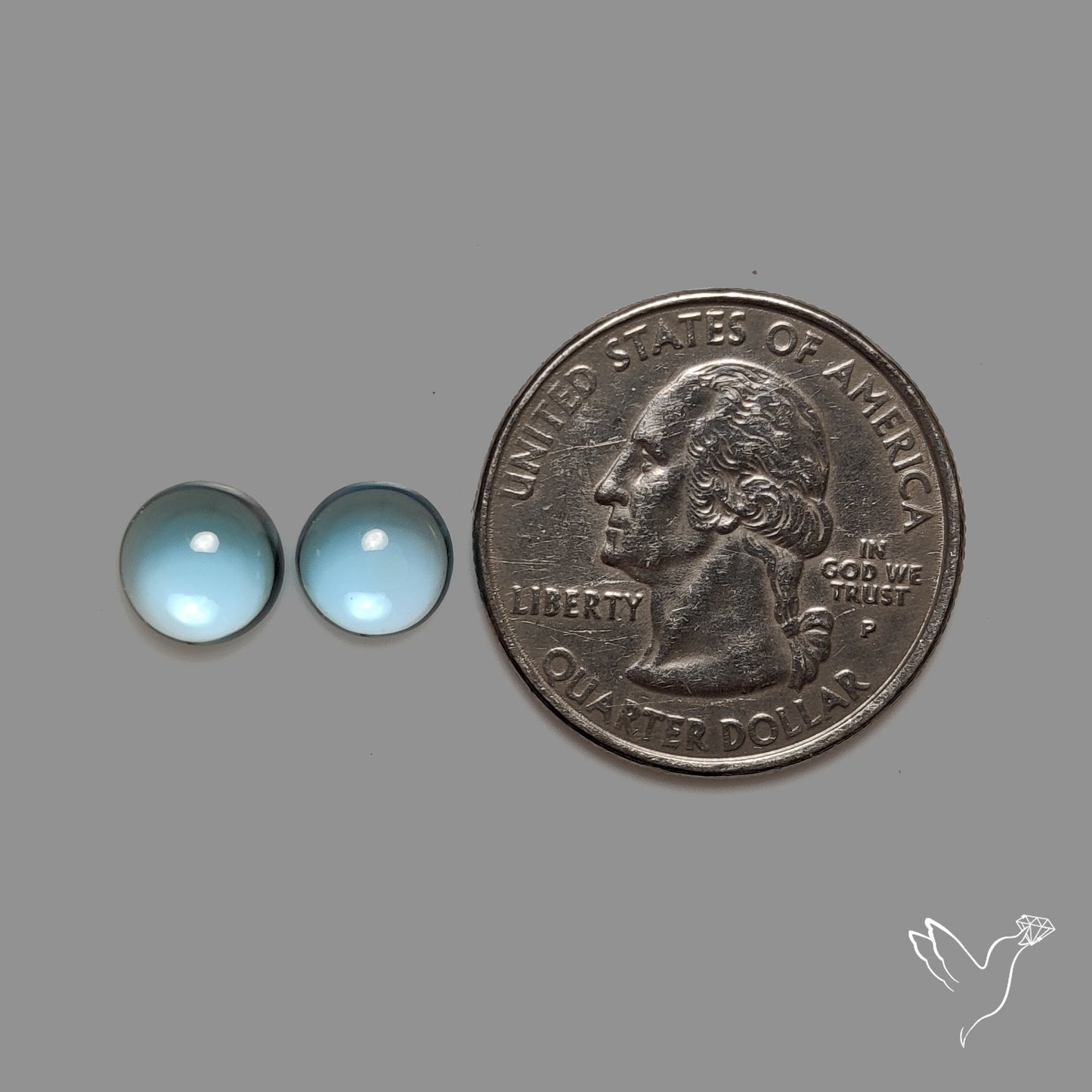 Sky Blue Topaz AAA Cabochons Pair