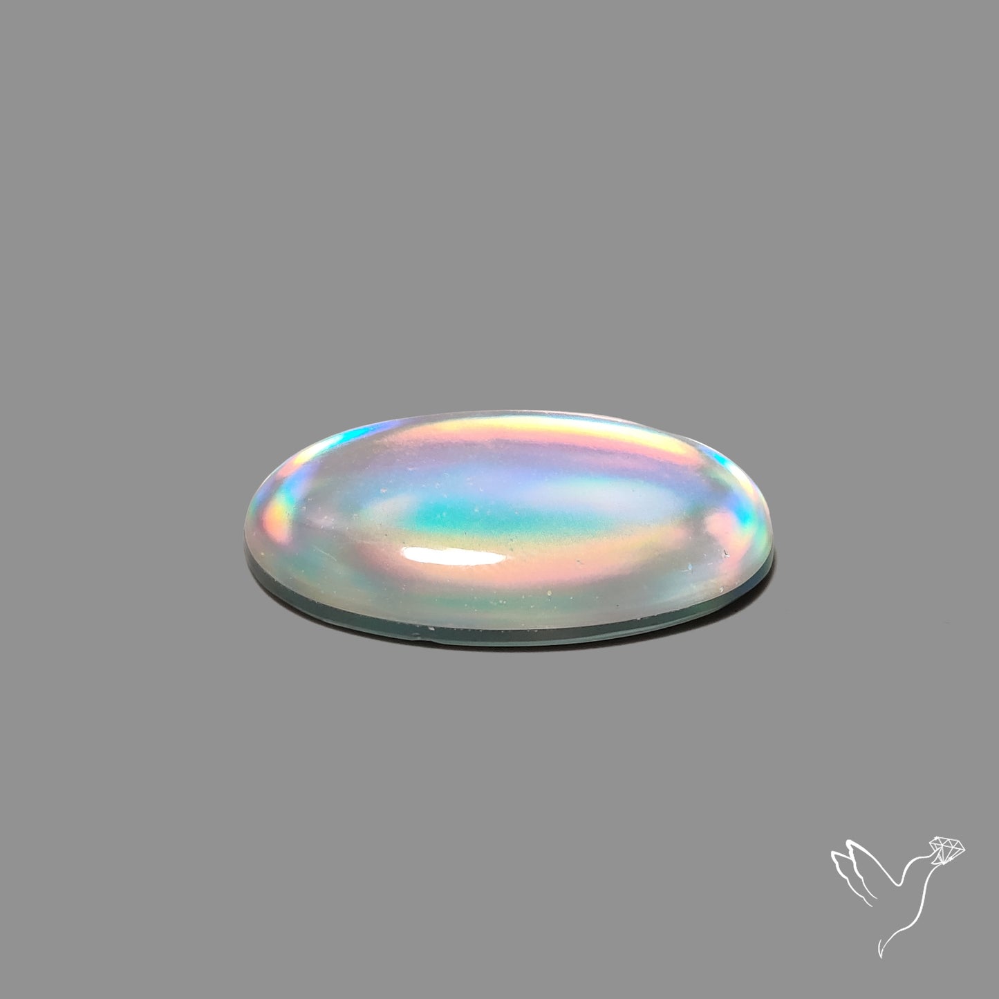 Rainbow Disco Quartz Doublet (Upcycled CD & Quartz Doublet)