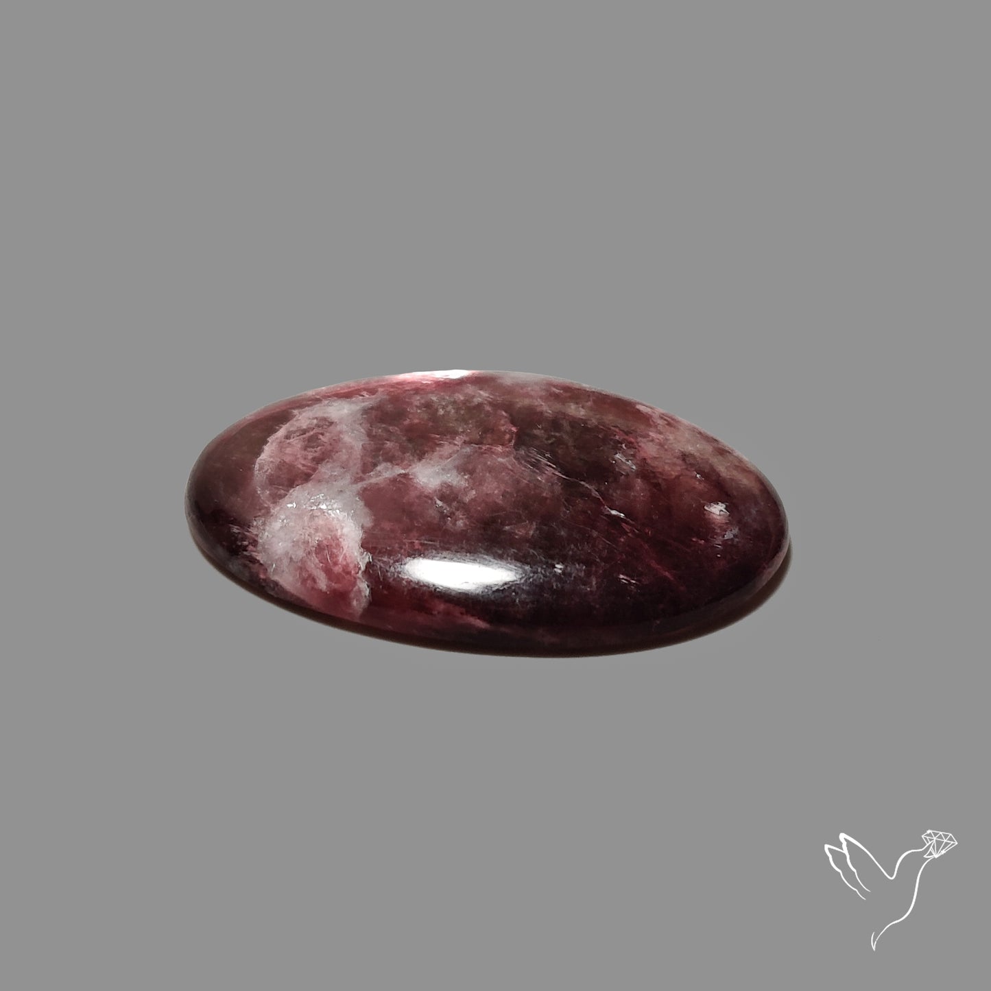 Purple Gem Lepidolite Cabochon