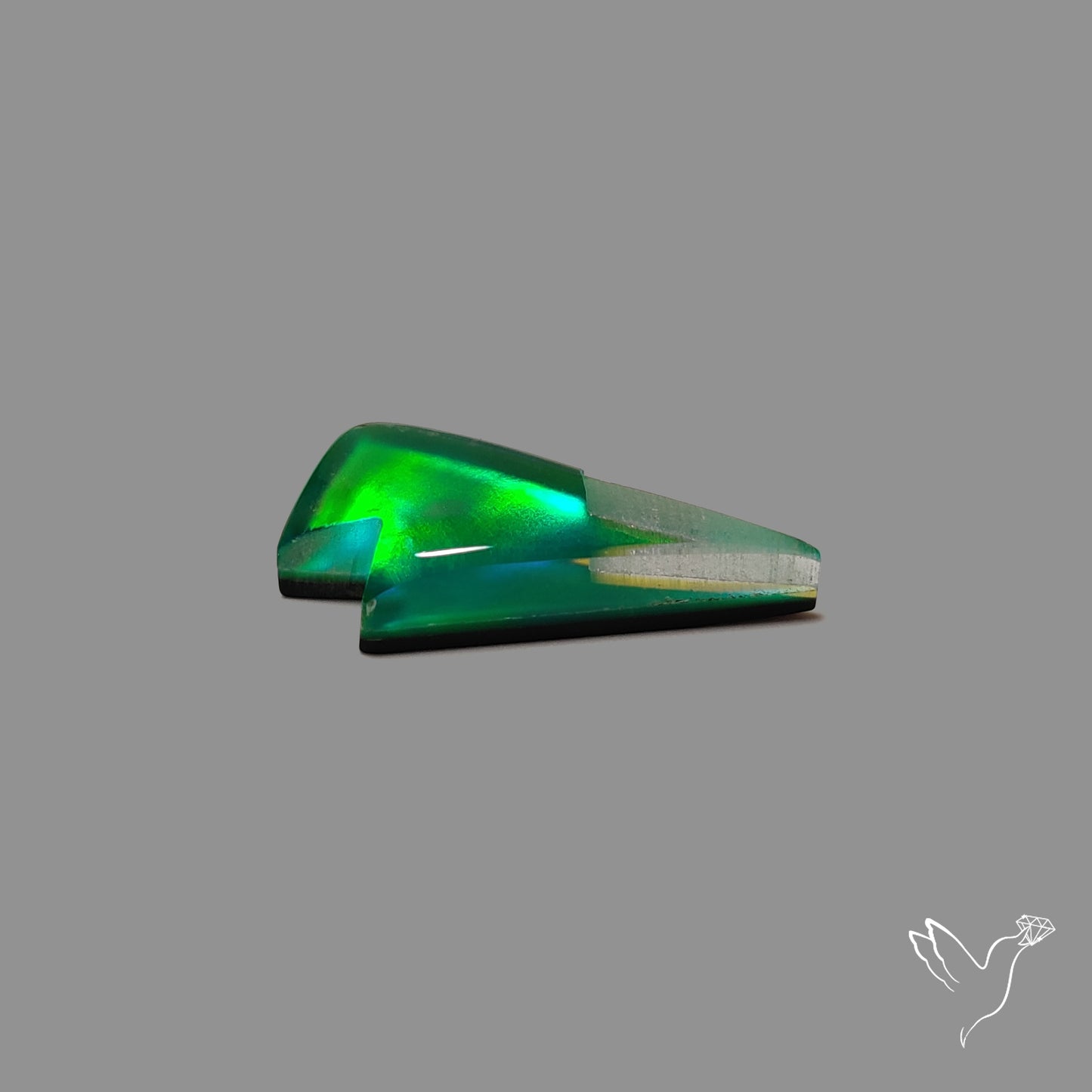 Aurora Opal Lightning Bolt Doublet Handcarved