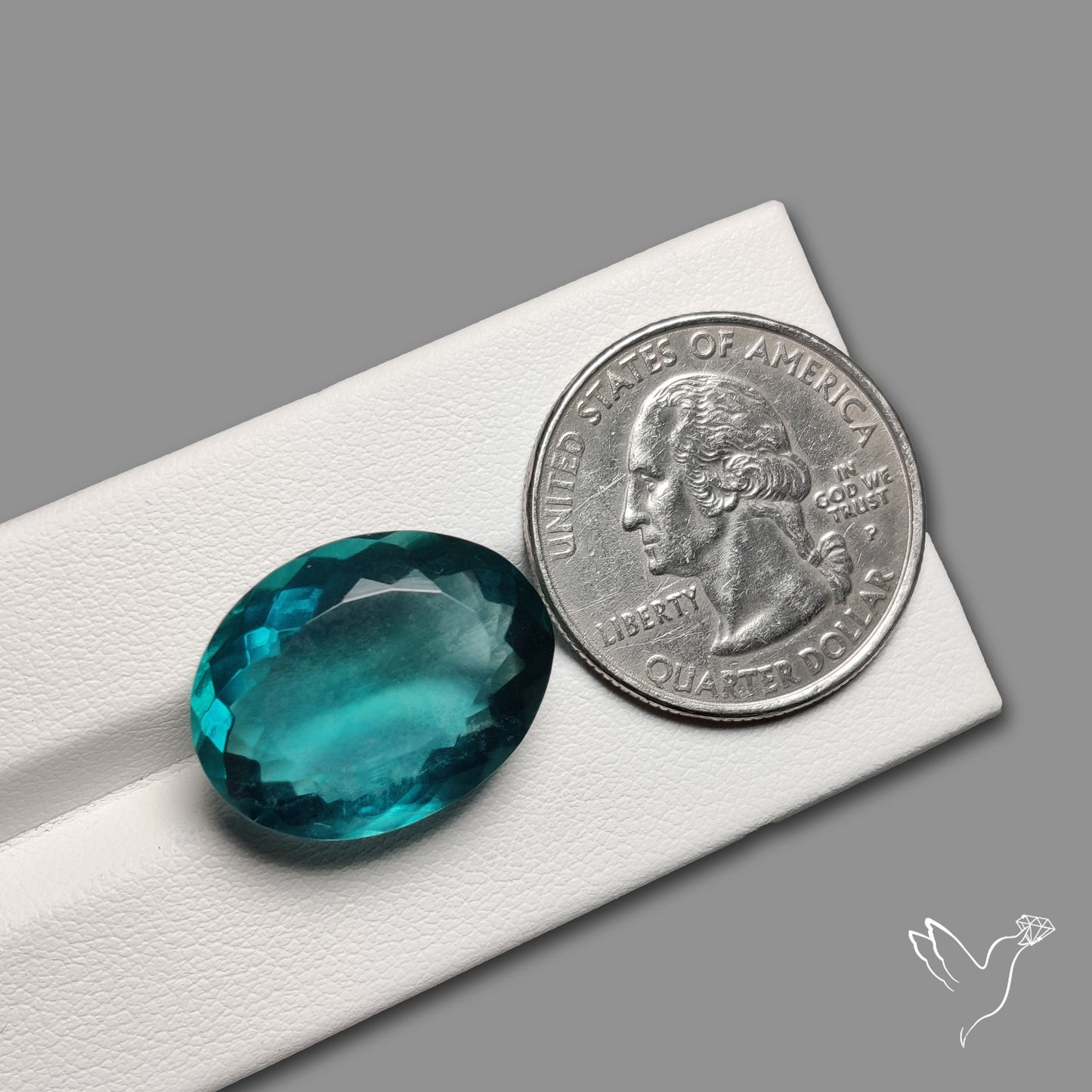 Faceted Belgian Teal Fluorite High Grade