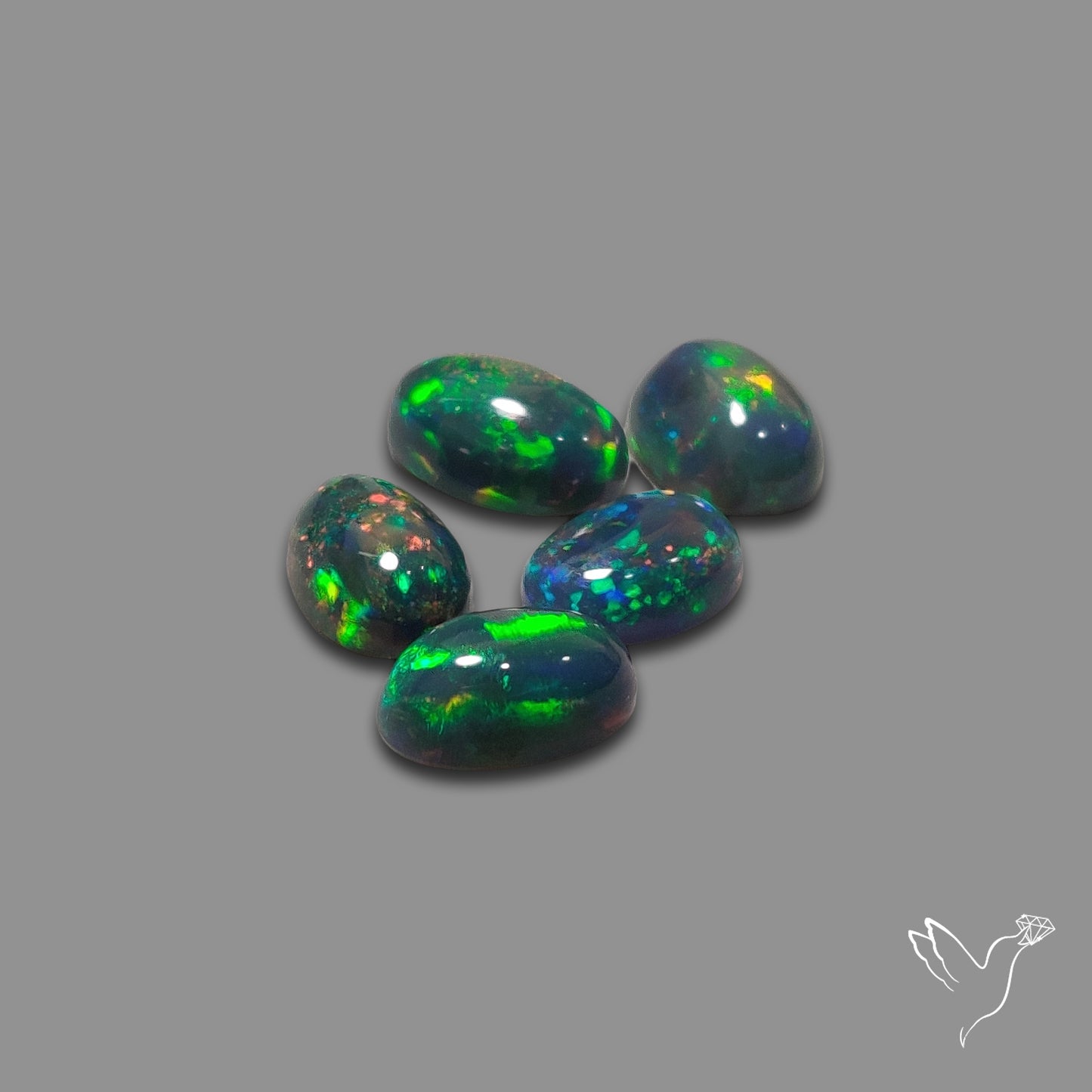 Black Ethiopian Opal Cabochons Lot