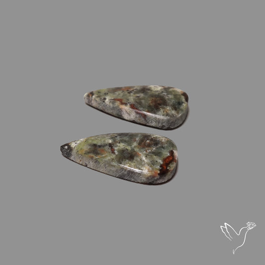 Mariposite Gemstone Pair