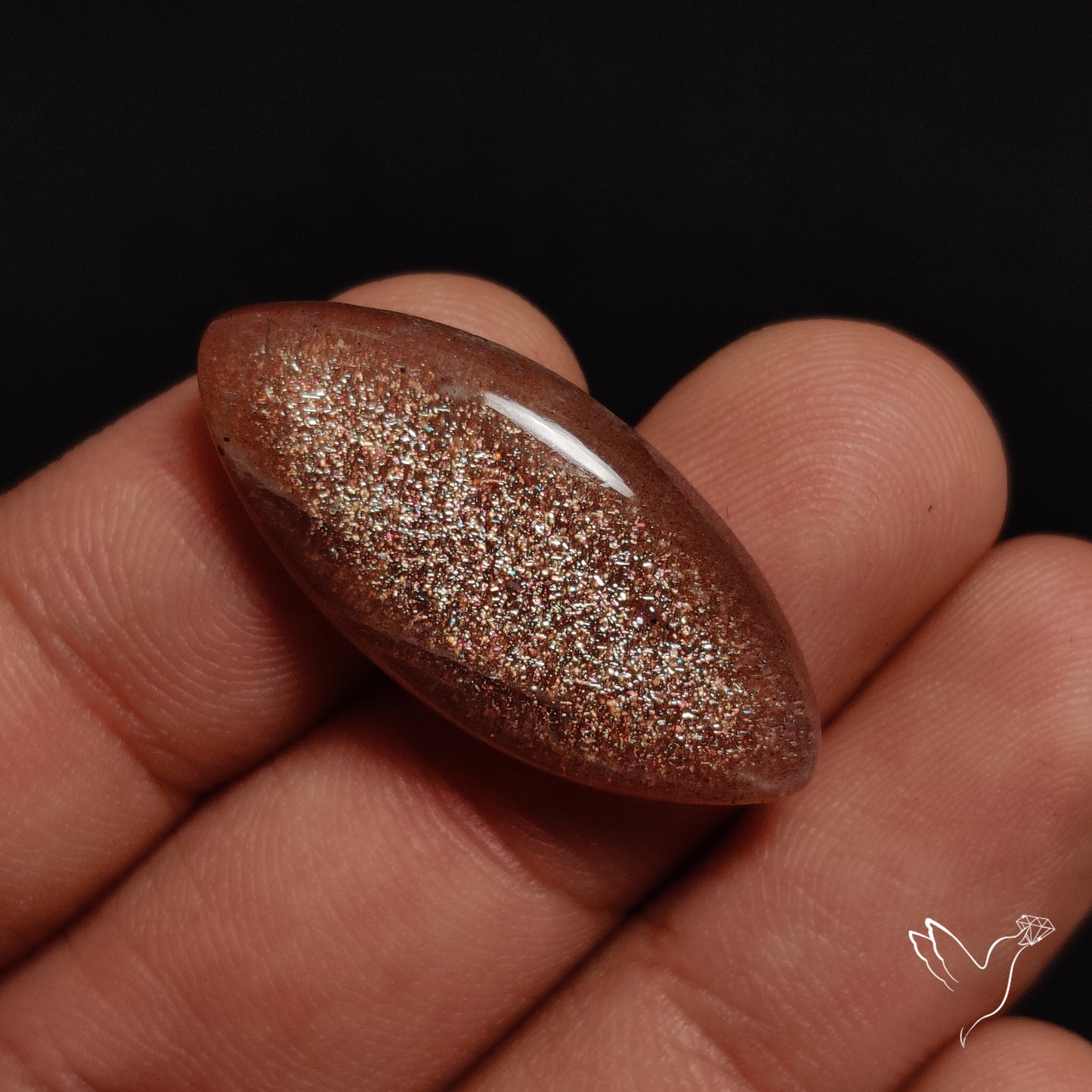 Sunstone with Subtle Blue Moonstone Sheen Cabochon