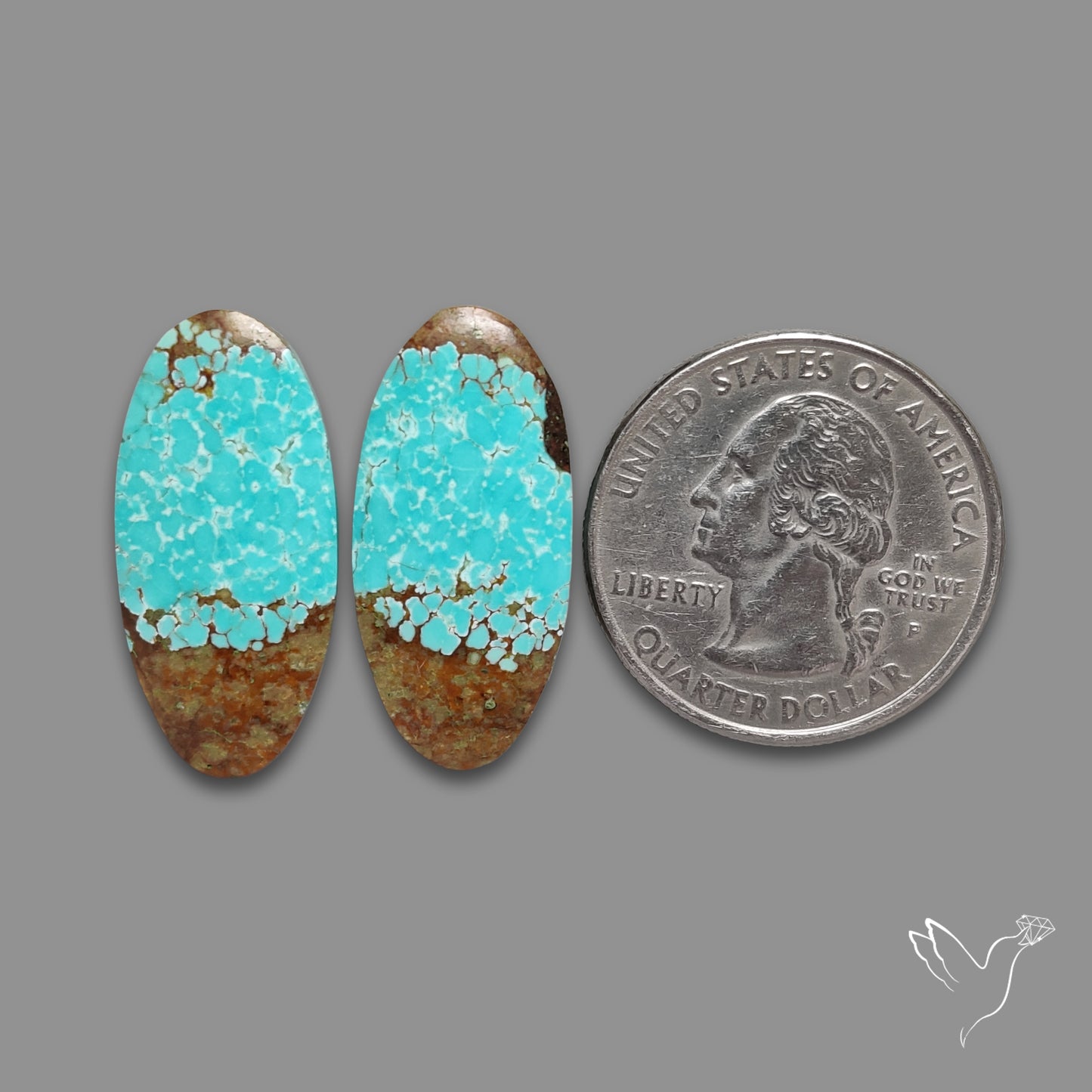 Number 8 Mines Turquoise Pair