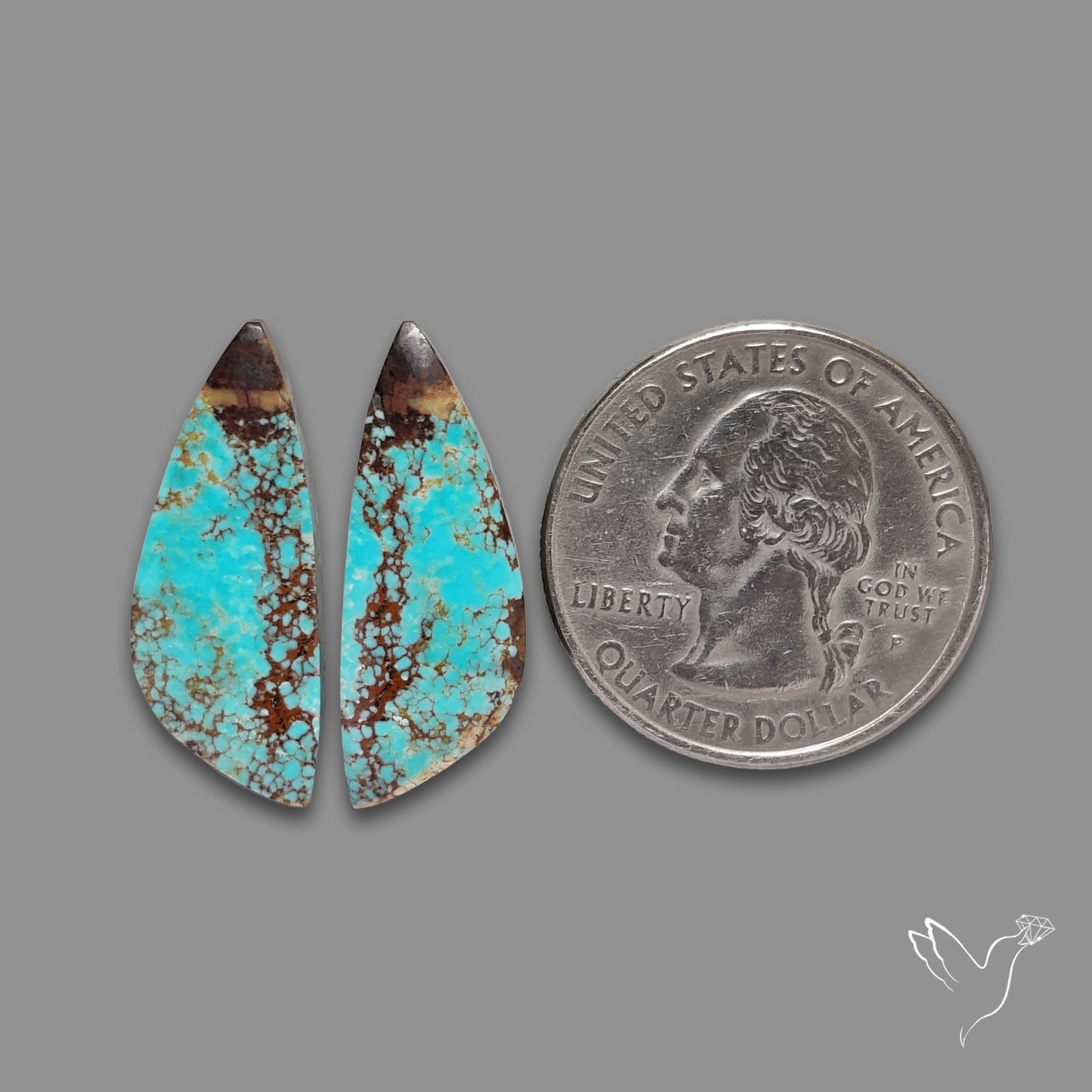 Number 8 Mines Turquoise Pair