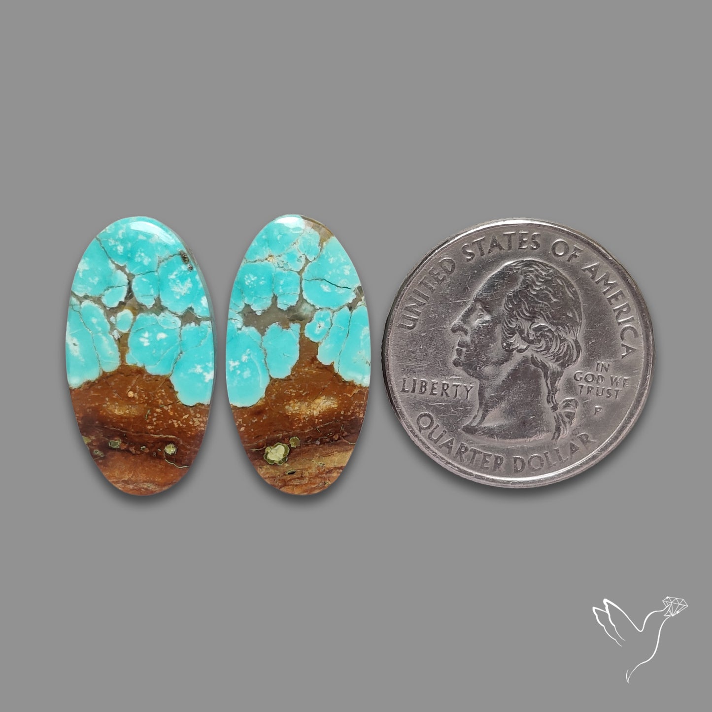 Number 8 Mines Turquoise Pair