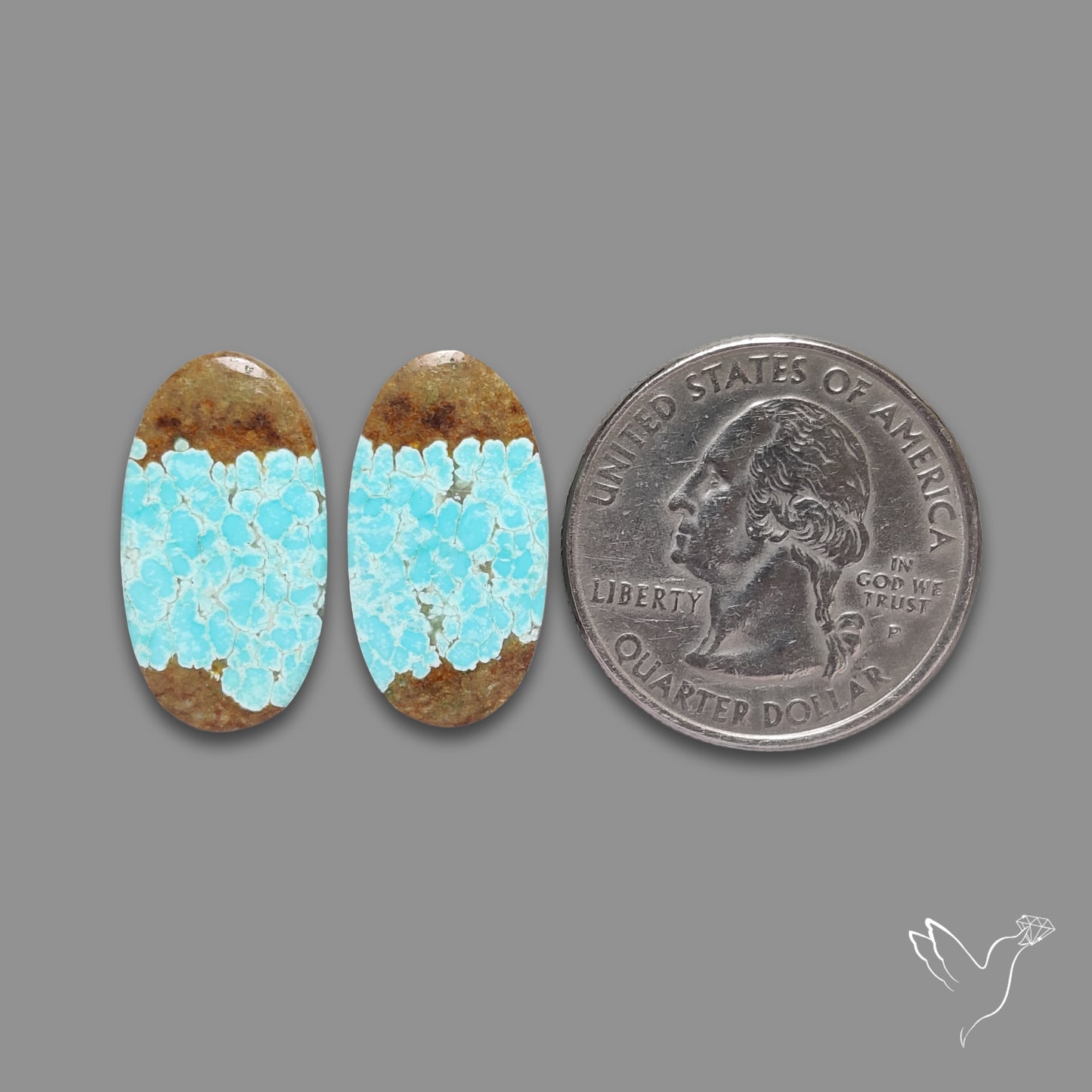 Number 8 Mines Turquoise Pair