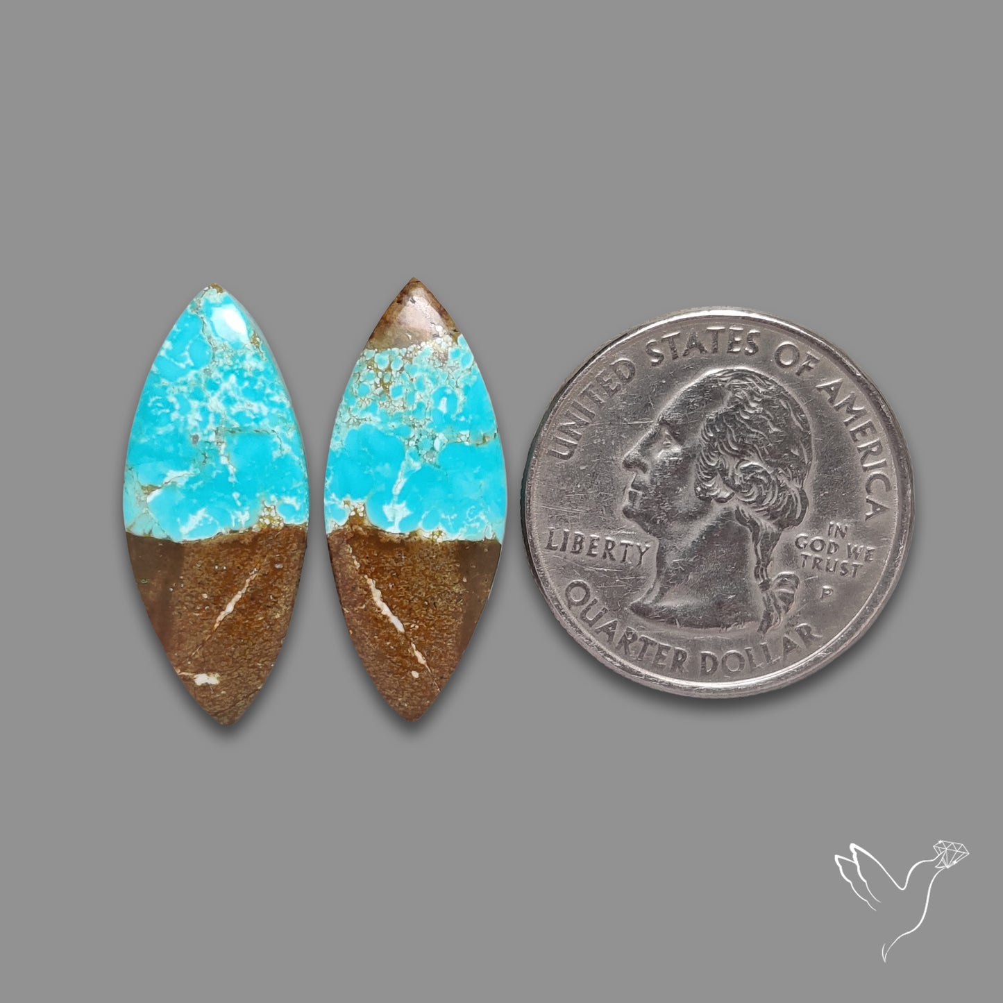 Number 8 Mines Turquoise Pair