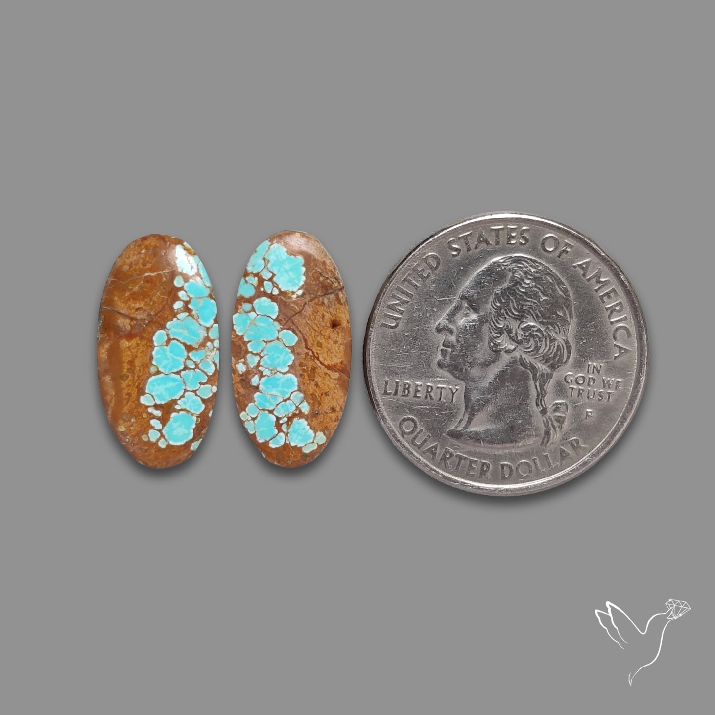 Number 8 Mines Turquoise Pair